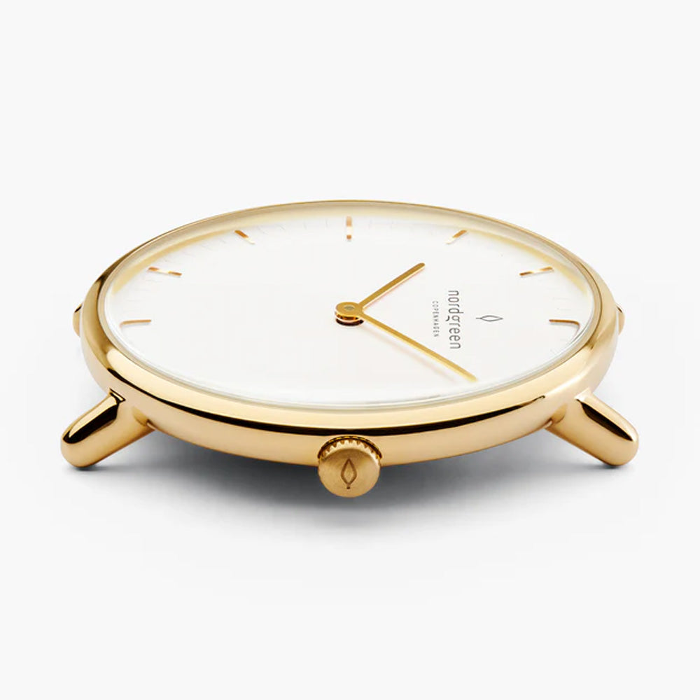 Nordgreen Native 28mm Gold 5 Link Stainless Steel Strap Watch-PEROZ Accessories