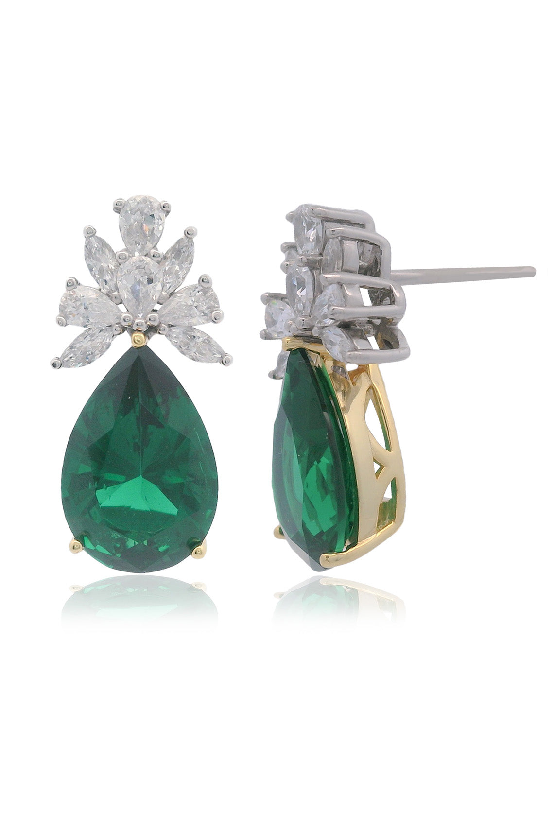 CHIC NOEL TWO-TONE EARRINGS-PEROZ Accessories