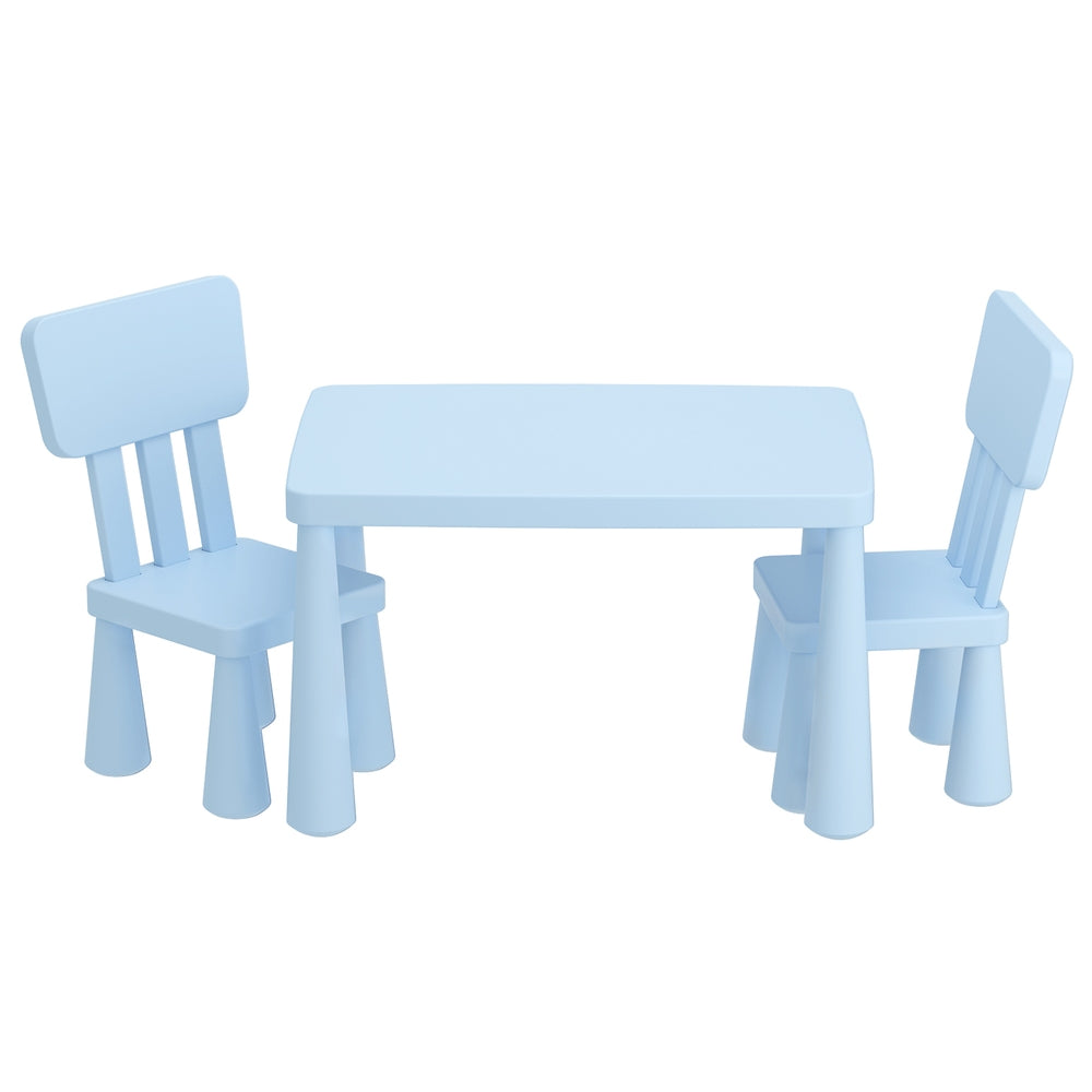 1 Keezi Kids Table and 2 Chairs Set Blue-Baby & Kids > Kid&