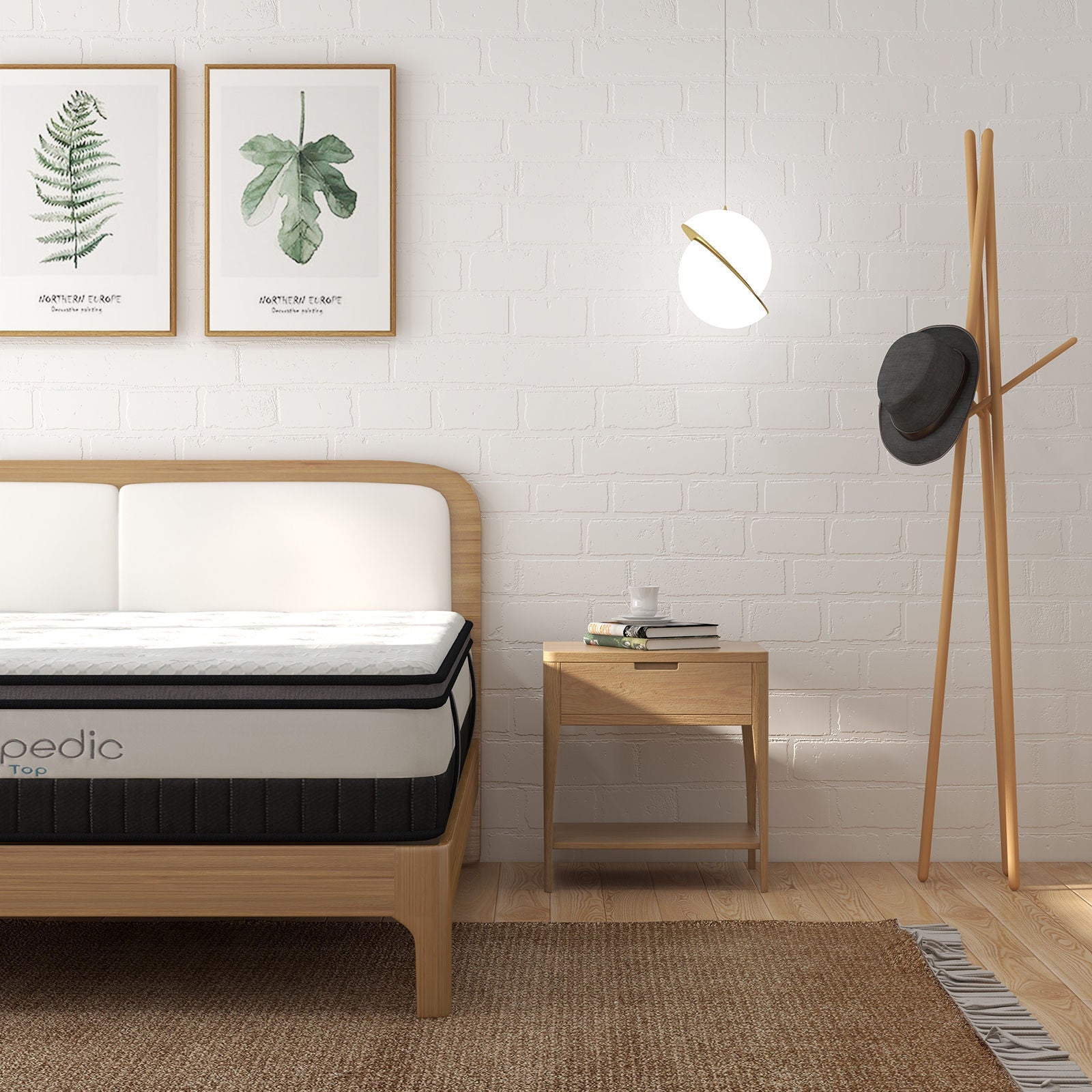 Osteopedic Euro Top Mattress Pocket Spring Medium EuroTop Hybrid Design Bed-Mattresses & Futons-PEROZ Accessories