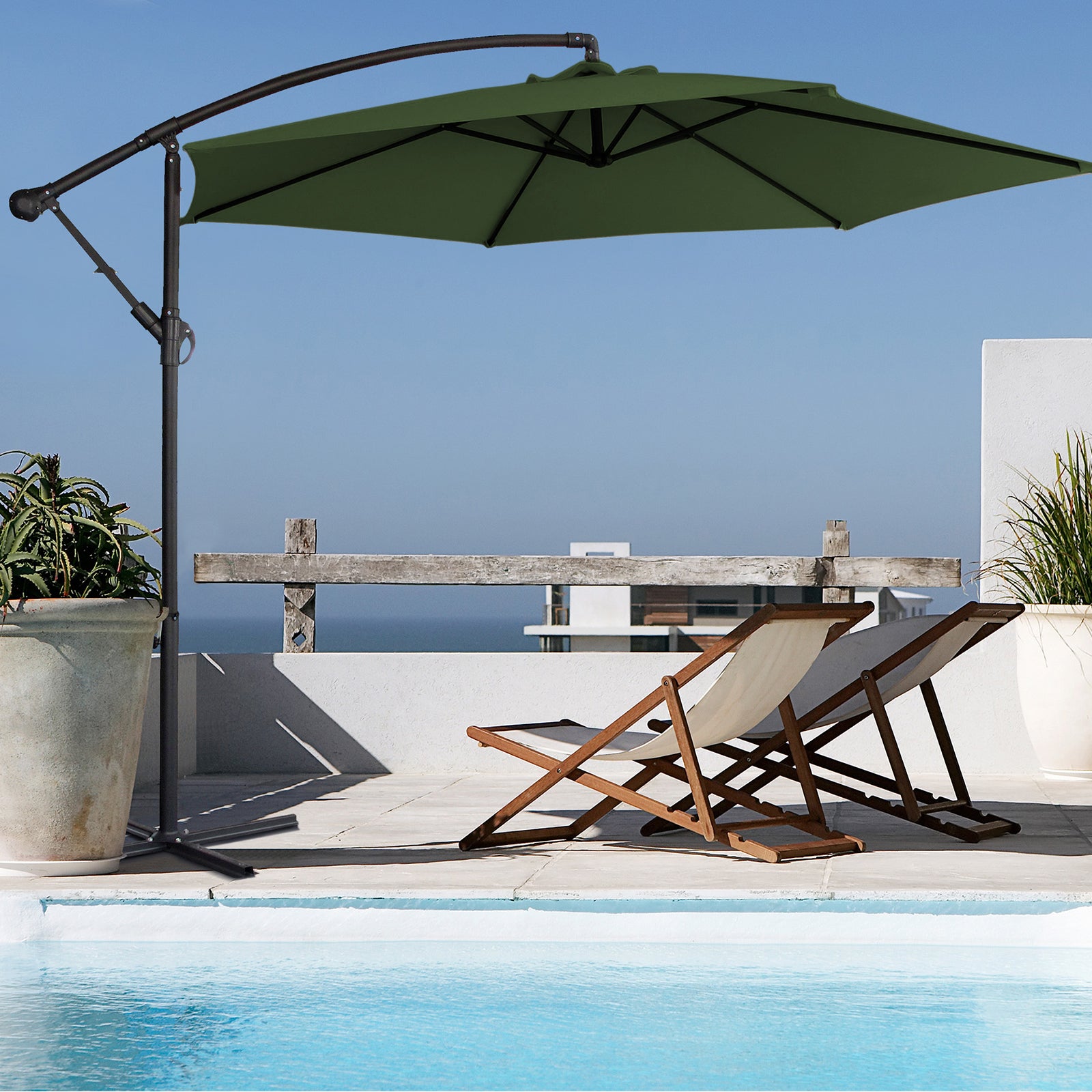 Milano Outdoor 3 Metre Cantilever Umbrella UV Sunshade Garden Patio Deck-Outdoor Umbrellas-PEROZ Accessories