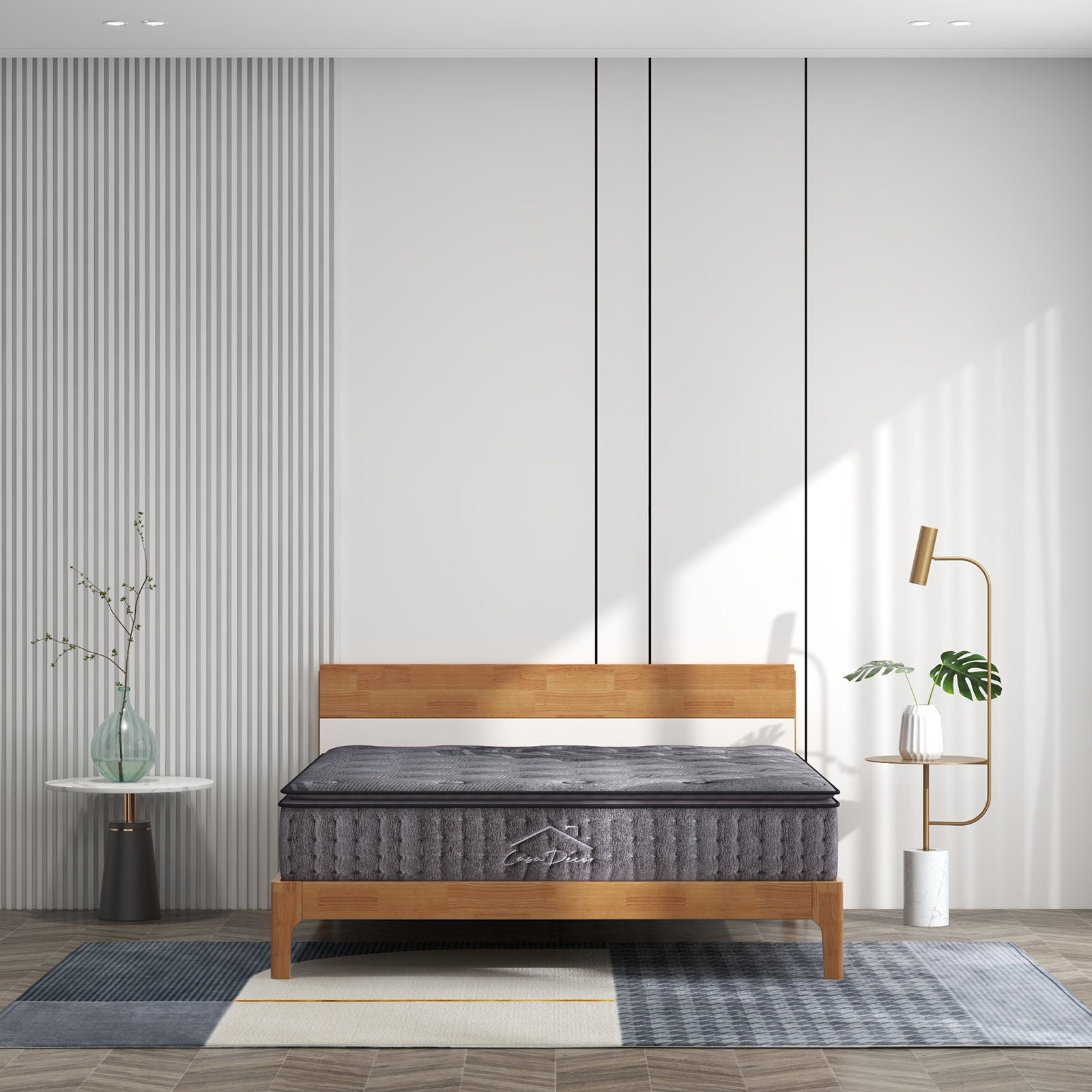 Casa Decor Bamboo Charcoal Mattress Pocket Spring Pillowtop 5 Zone-Mattresses & Futons-PEROZ Accessories