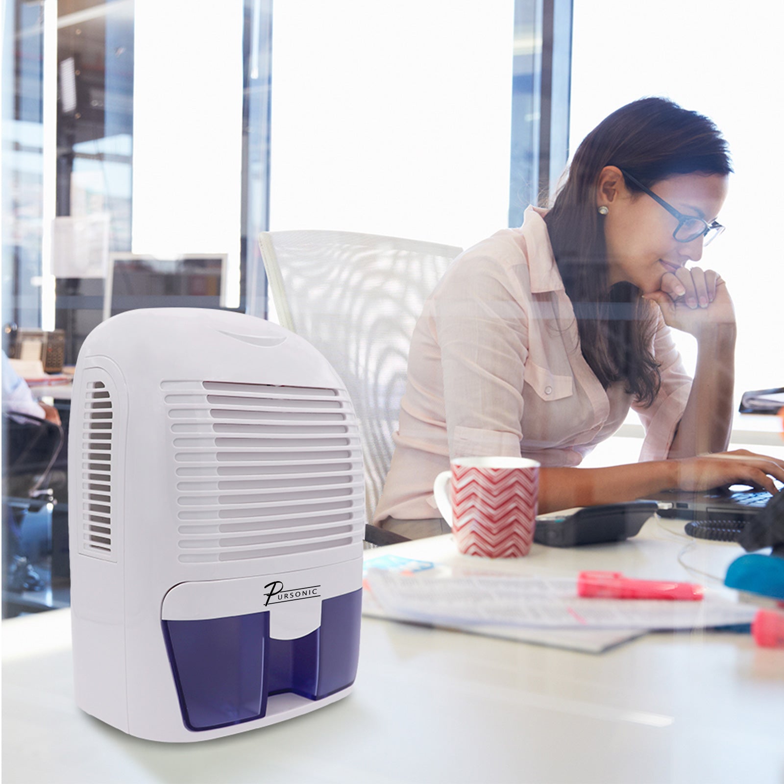 Pursonic 1500ML Clean Air Max Dehumidifier Portable Electric Office Home-Heating & Cooling-PEROZ Accessories