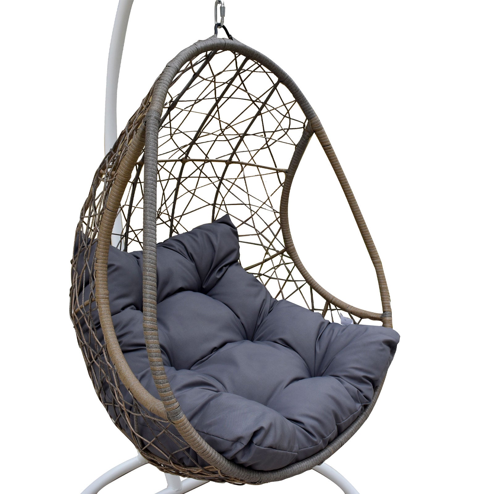 Arcadia Furniture Rocking Egg Chair Swing Lounge Hammock Pod Wicker Curved-Outdoor Chairs & Lounges-PEROZ Accessories