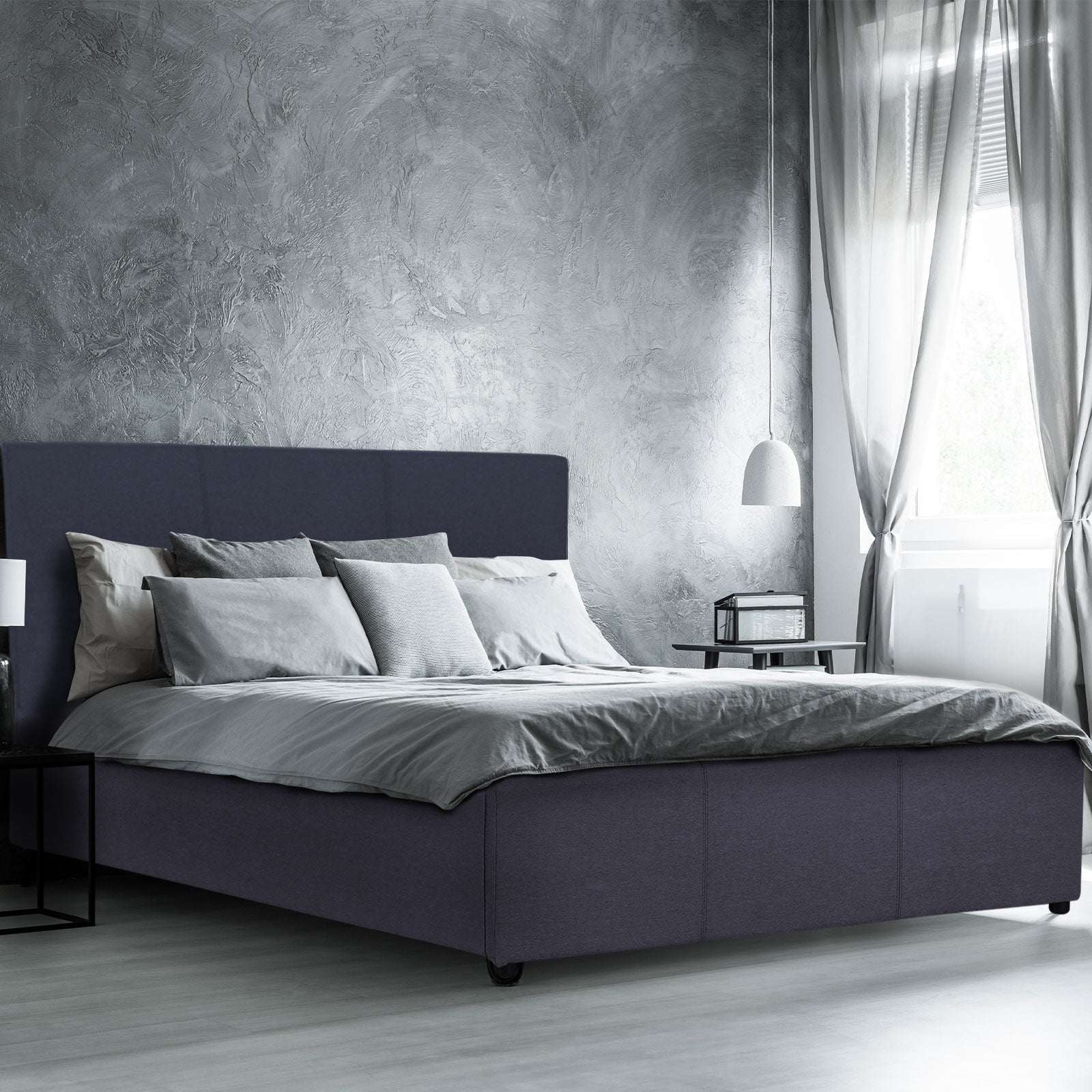 Milano Luxury Gas Lift Bed Frame And Headboard-Bed Frames & Bases-PEROZ Accessories