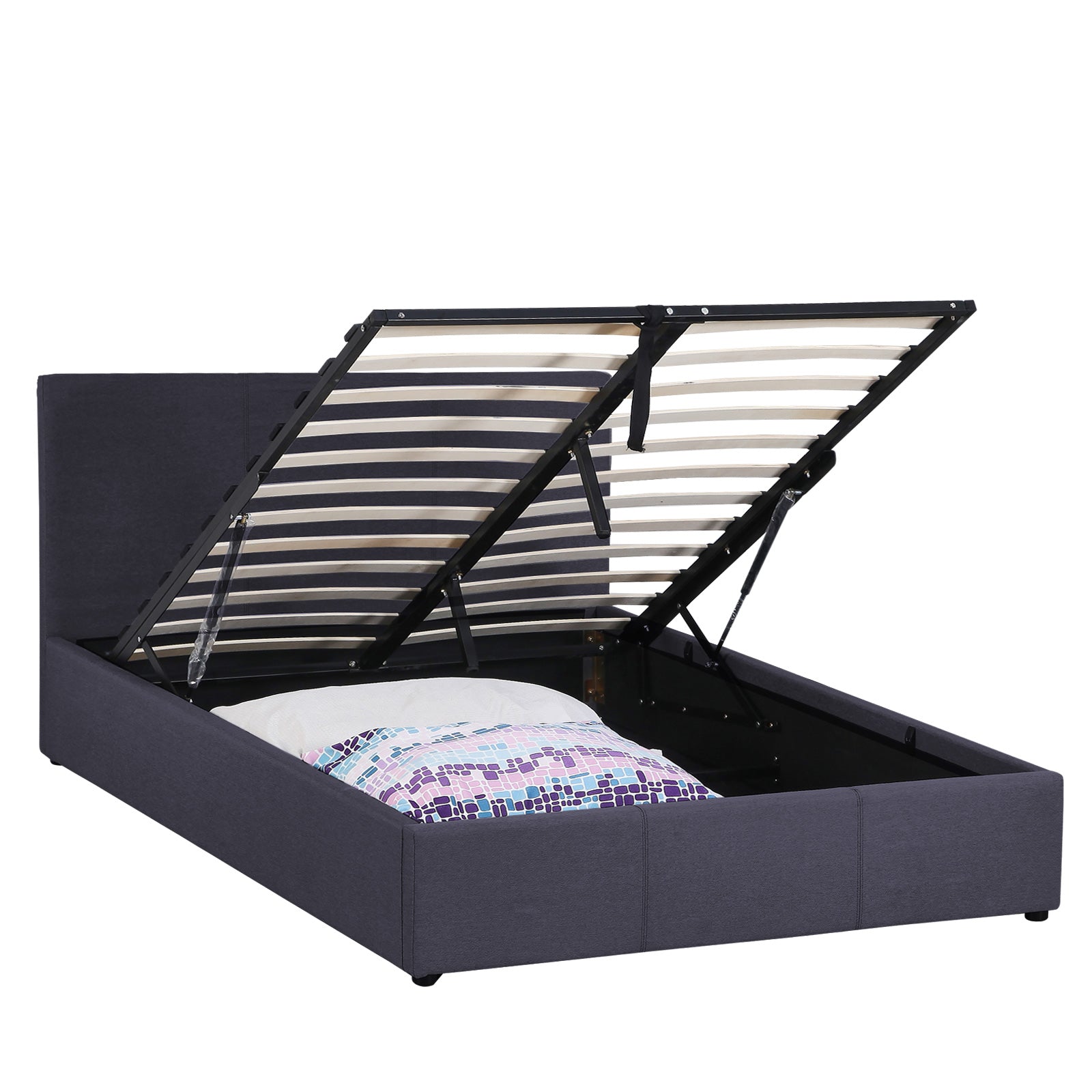 Milano Luxury Gas Lift Bed Frame And Headboard-Bed Frames & Bases-PEROZ Accessories