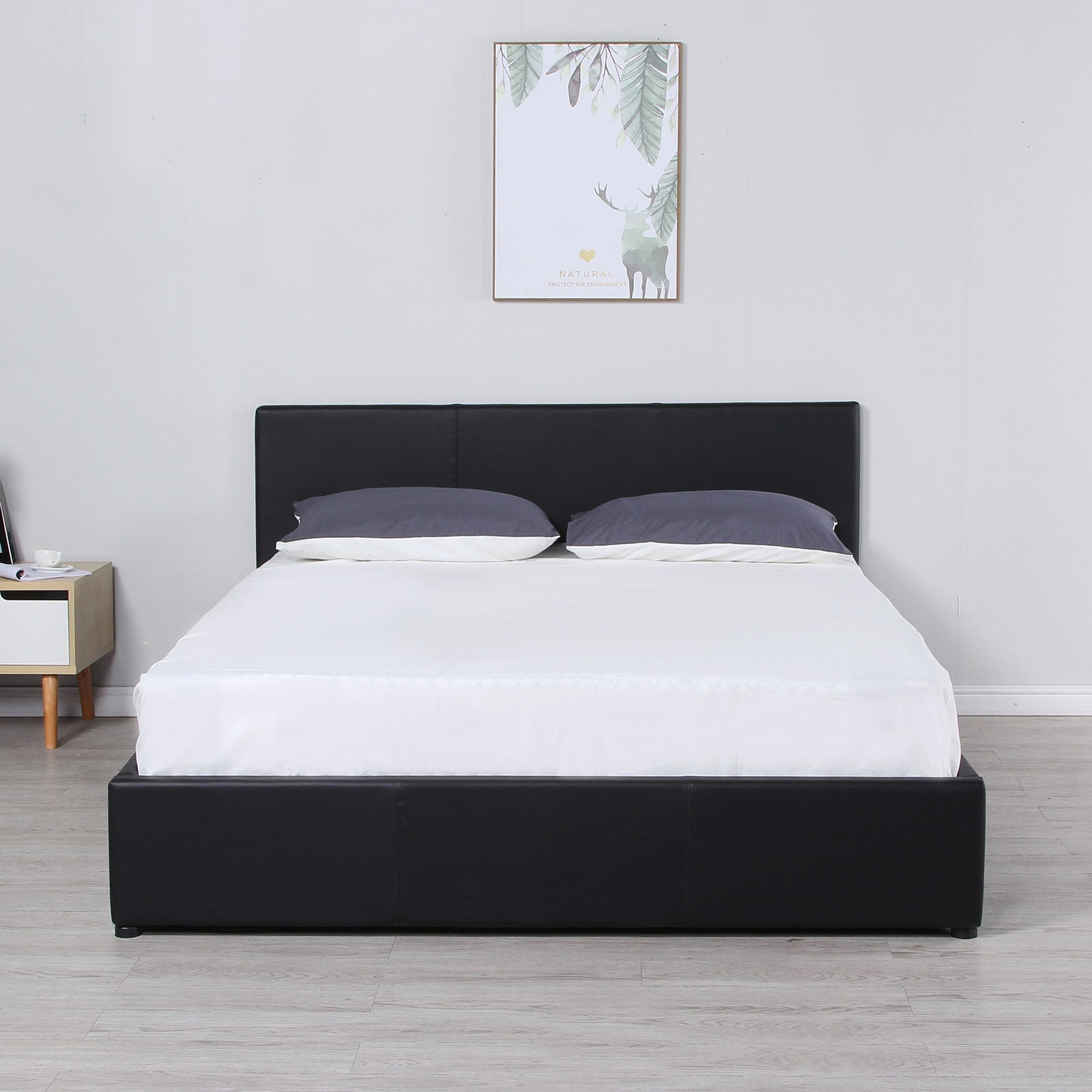 Milano Luxury Gas Lift Bed Frame And Headboard-Bed Frames & Bases-PEROZ Accessories