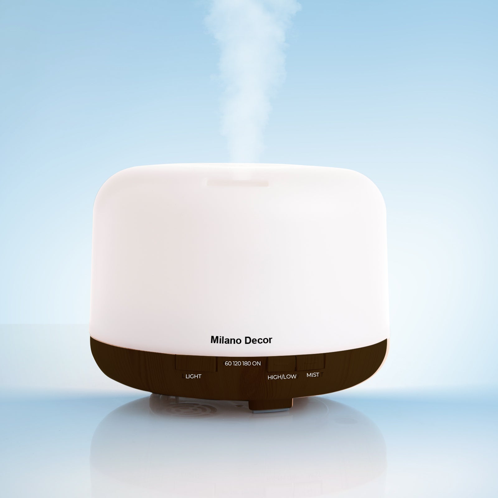 Milano Decor Mood Light Diffuser Ultrasonic Humidifier With 3 Pack Oils-Home Fragrances-PEROZ Accessories