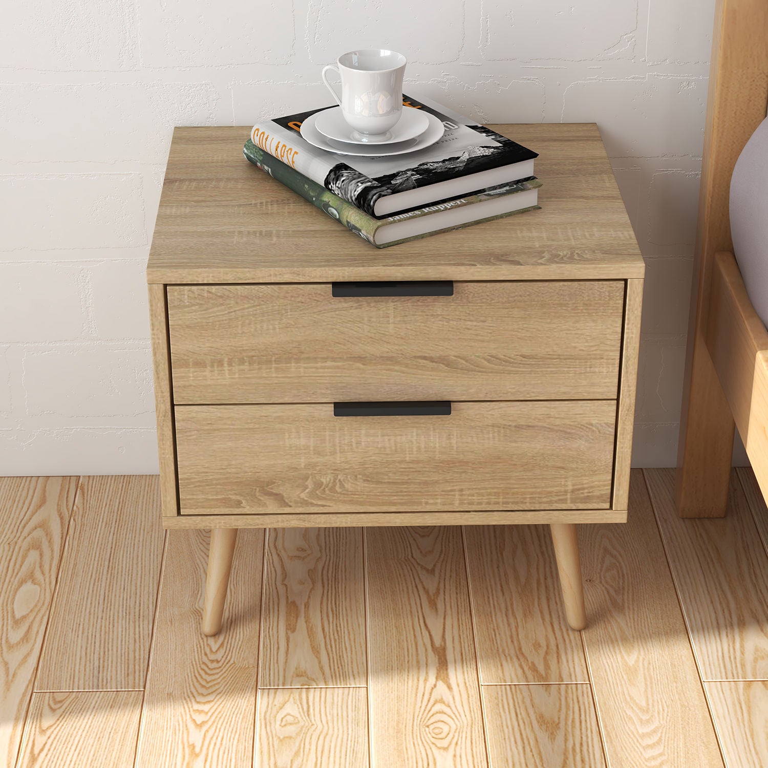 Milano Decor Bedside Table Paddington Drawers Nightstand Unit Cabinet Storage-Bedside Tables-PEROZ Accessories