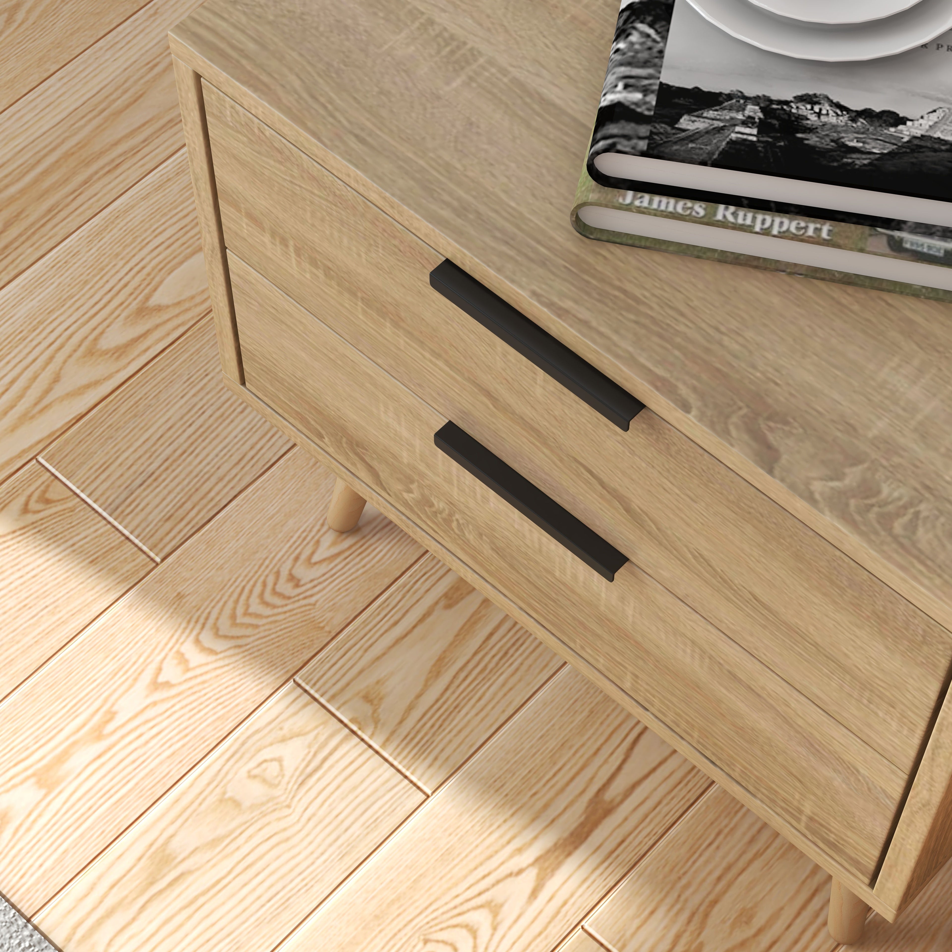 Milano Decor Bedside Table Paddington Drawers Nightstand Unit Cabinet Storage-Bedside Tables-PEROZ Accessories