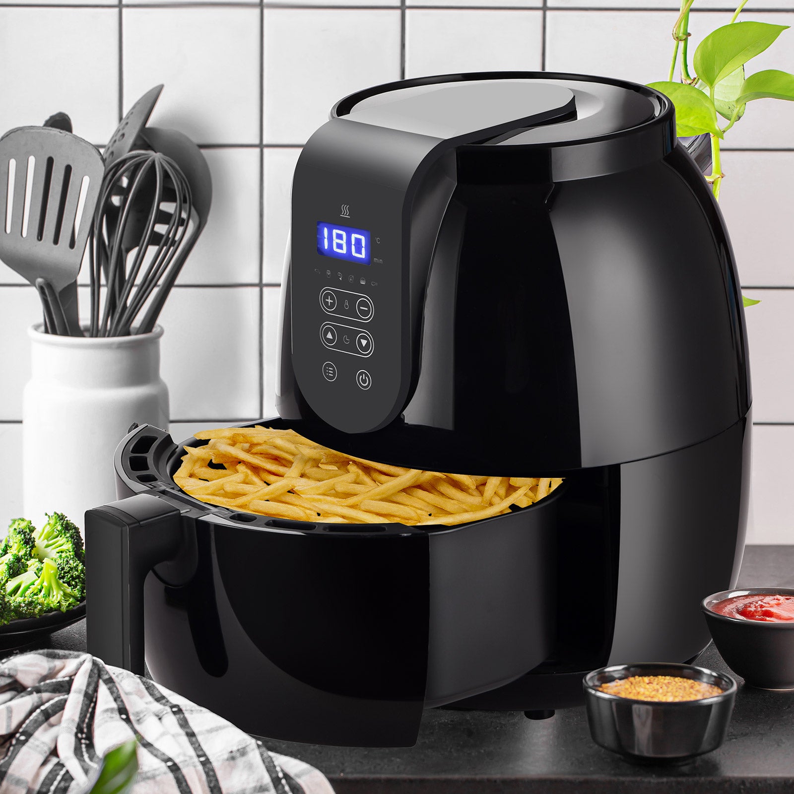 Kitchen Couture 3.5 Litre Digital Display Air Fryer Oil Free Cooking-Small Kitchen Appliances-PEROZ Accessories