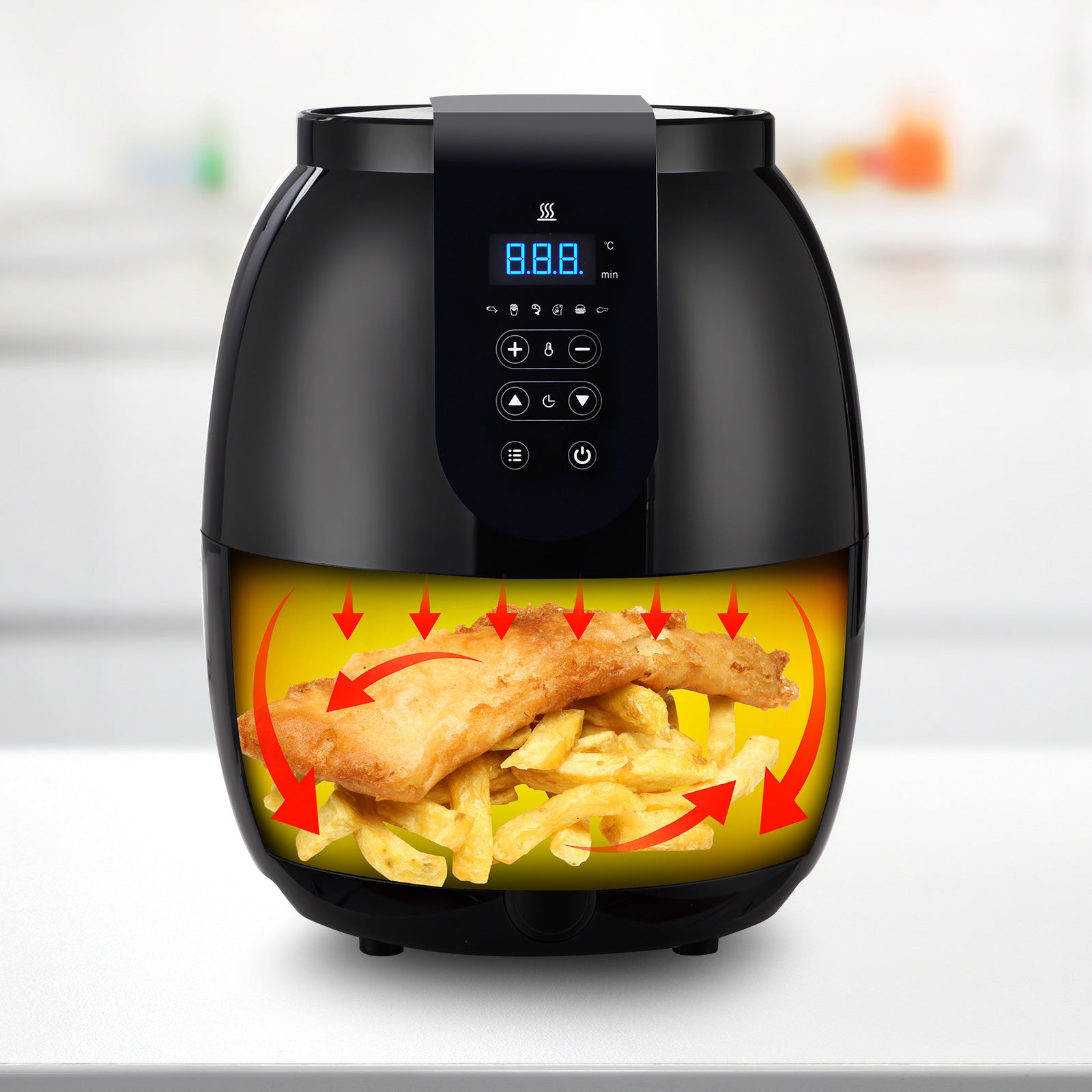 Kitchen Couture 3.5 Litre Digital Display Air Fryer Oil Free Cooking-Small Kitchen Appliances-PEROZ Accessories