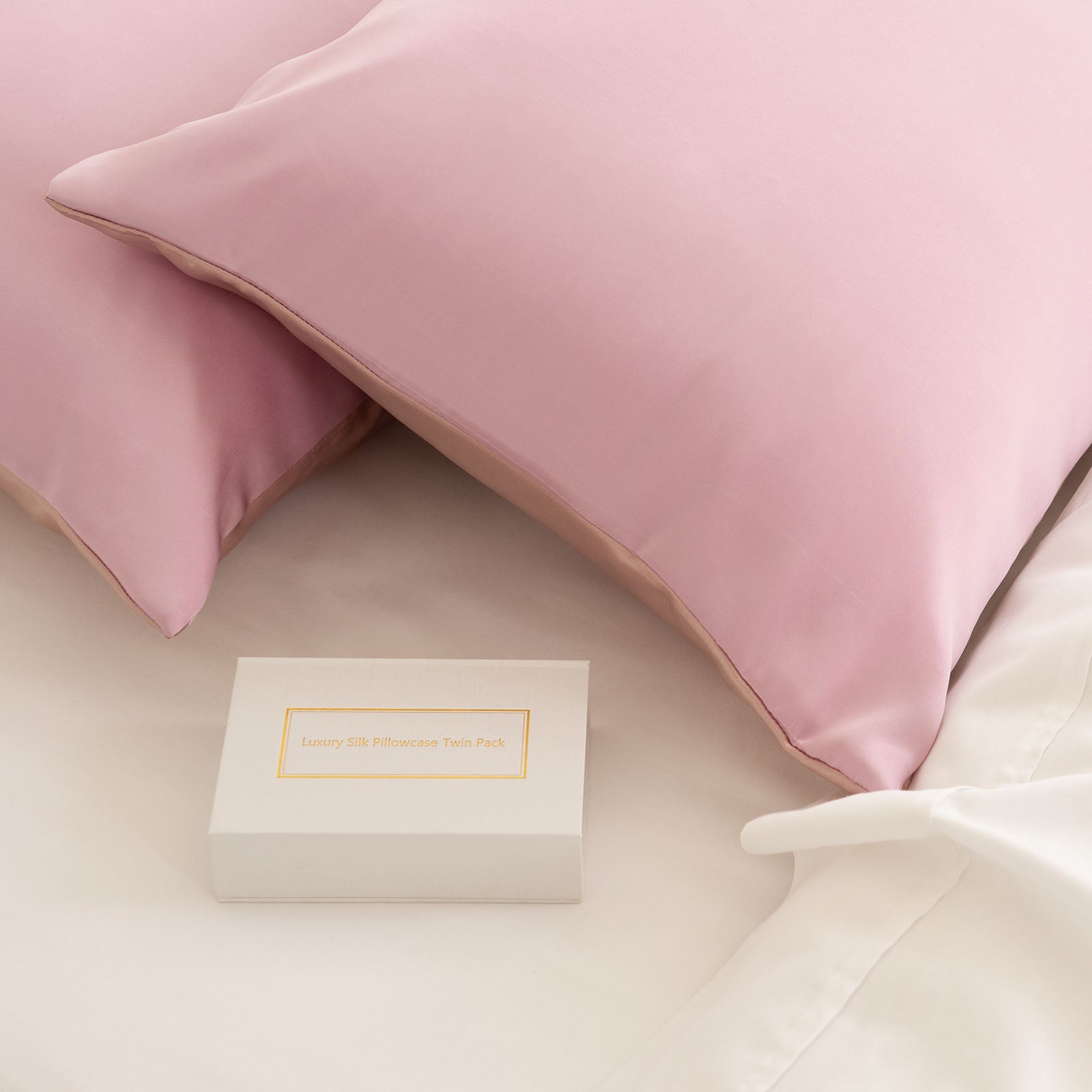 Royal Comfort Mulberry Soft Silk Hypoallergenic Pillowcase Twin Pack-Bed Linen-PEROZ Accessories