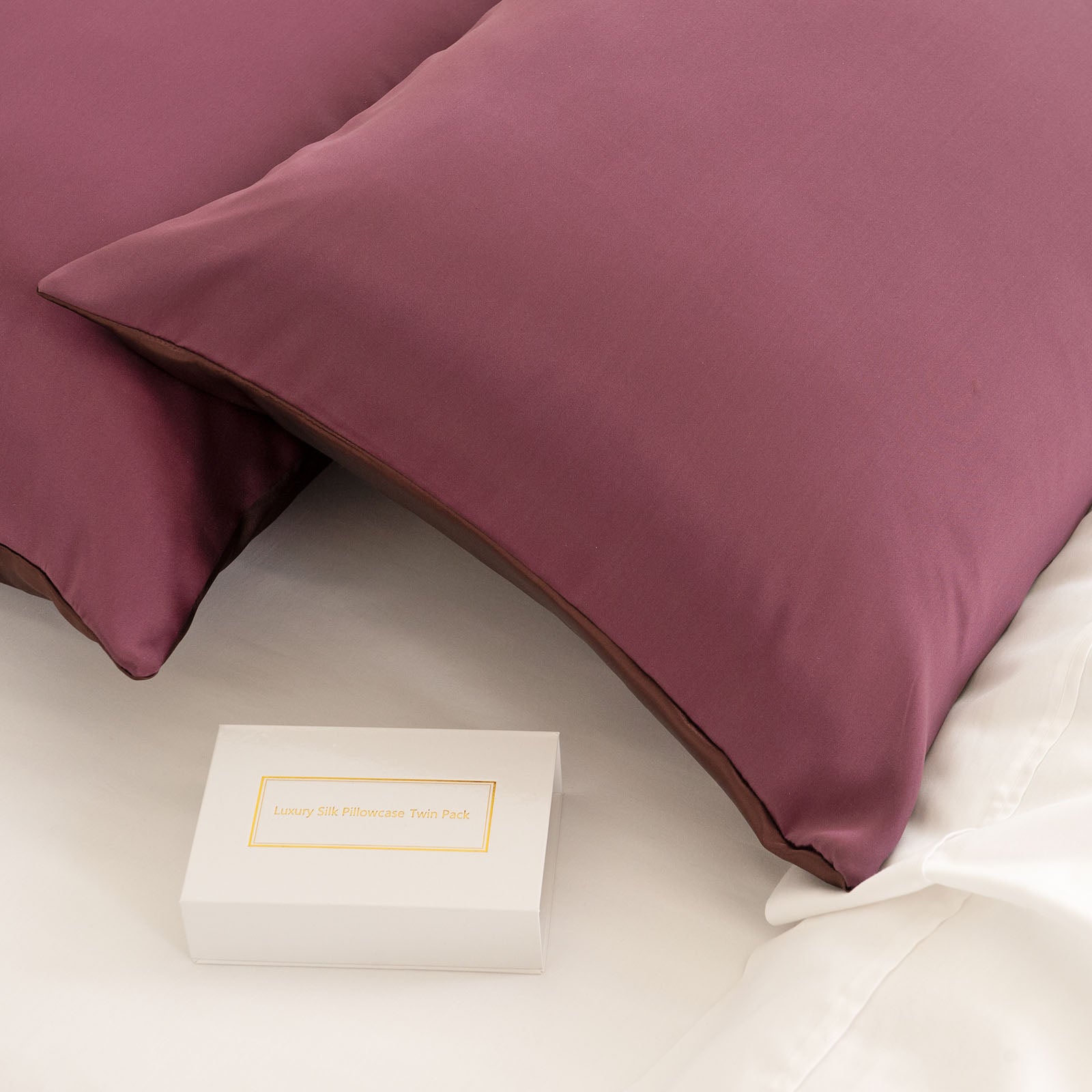 Royal Comfort Mulberry Soft Silk Hypoallergenic Pillowcase Twin Pack-Bed Linen-PEROZ Accessories