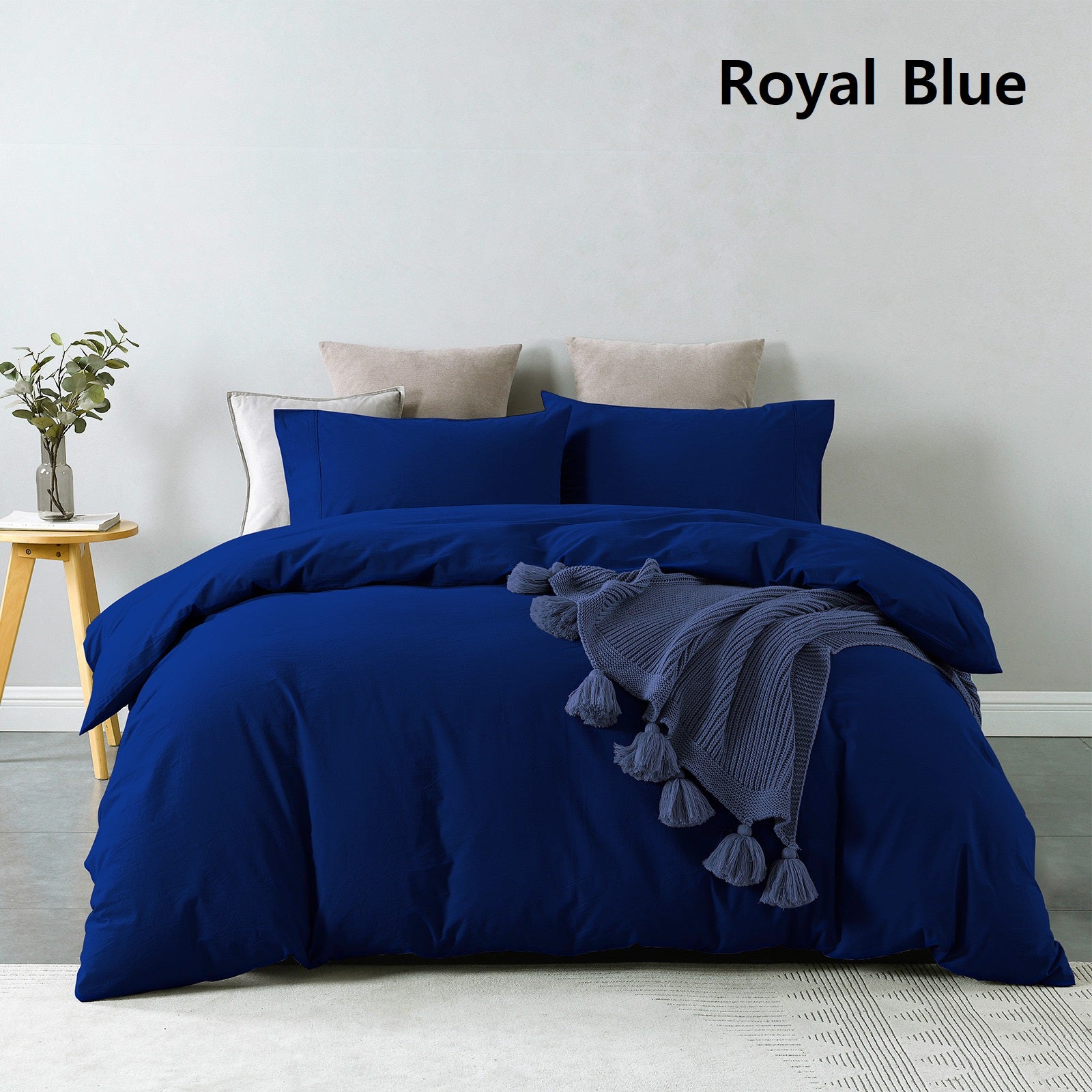 Royal Comfort Vintage Washed 100% Cotton Quilt Cover Set Bedding Ultra Soft-Bed Linen-PEROZ Accessories