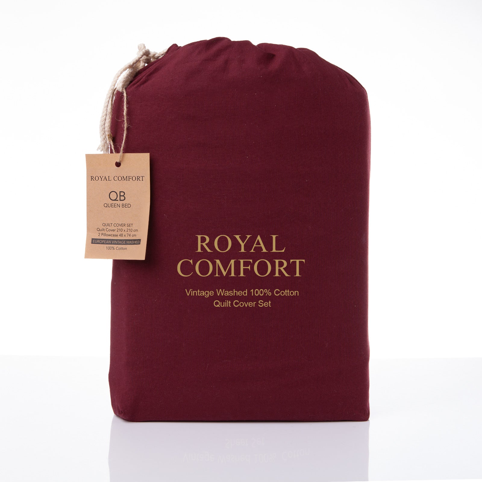 Royal Comfort Vintage Washed 100% Cotton Quilt Cover Set Bedding Ultra Soft-Bed Linen-PEROZ Accessories