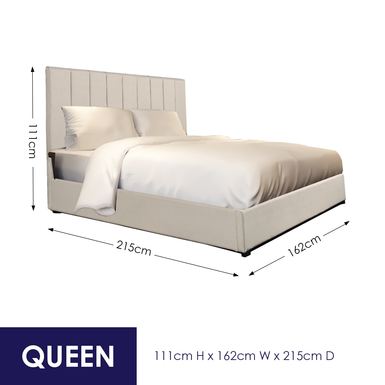 Milano Decor Vaucluse Gas Lift Storage Bed-Bed Frames & Bases-PEROZ Accessories