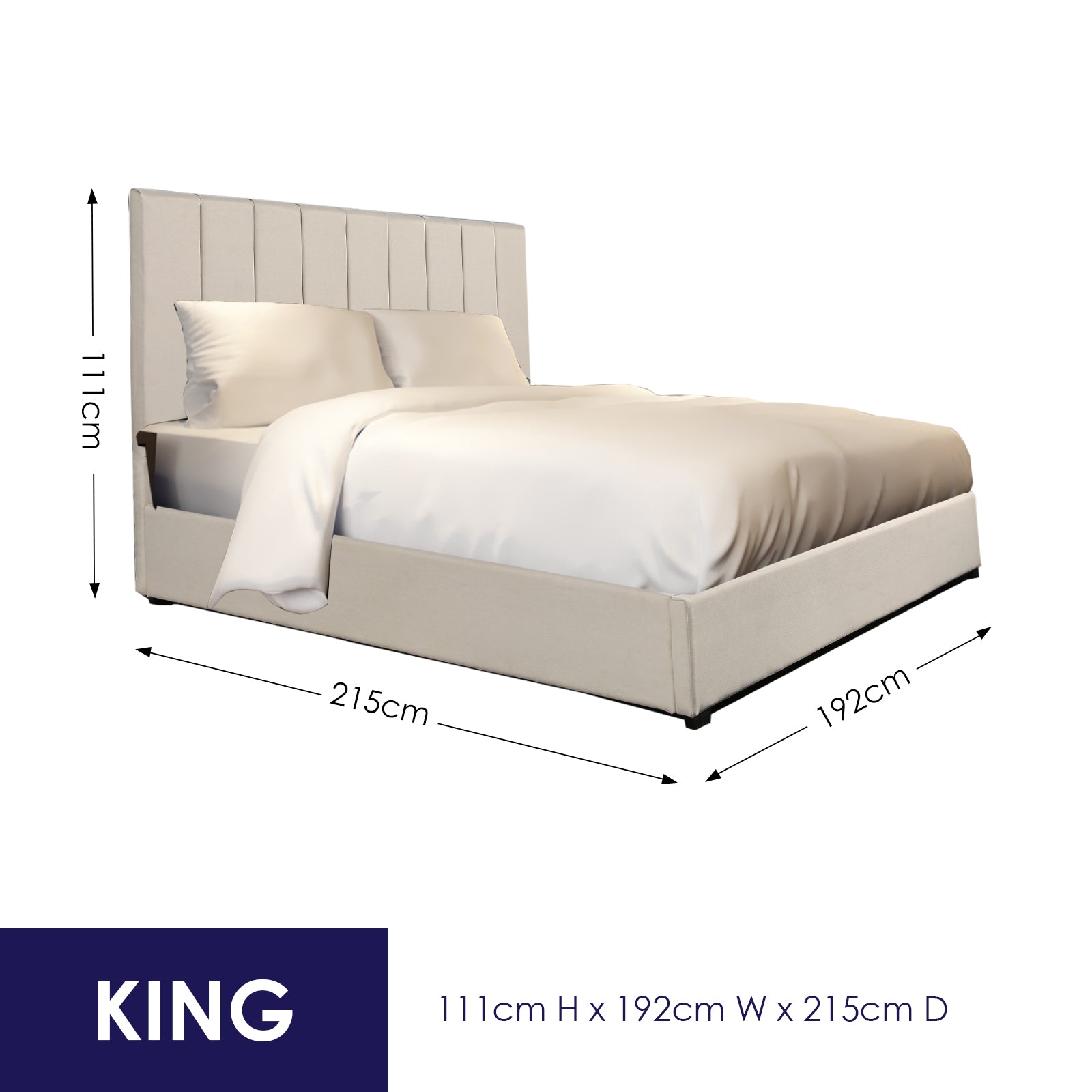 Milano Decor Vaucluse Gas Lift Storage Bed-Bed Frames & Bases-PEROZ Accessories