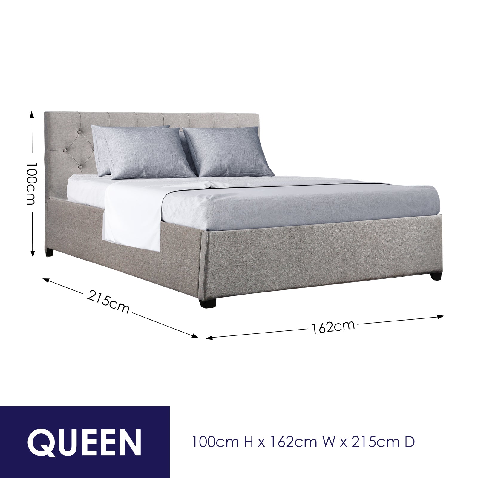 Milano Decor Westlake Luxe Gas Lift Storage Bed-Bed Frames & Bases-PEROZ Accessories