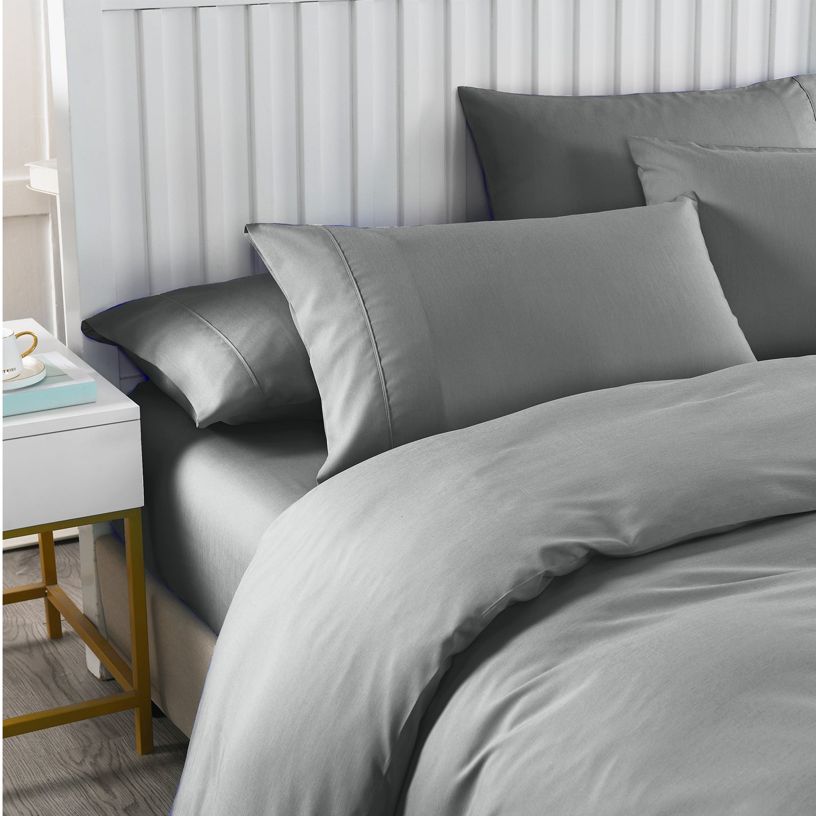 Royal Comfort 2000TC 6 Piece Bamboo Sheet & Quilt Cover Set Cooling Breathable-Bed Linen-PEROZ Accessories