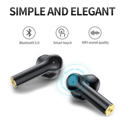 FitSmart Wireless Earbuds Earphones Bluetooth 5.0 For IOS Android In Built Mic-Headphones-PEROZ Accessories