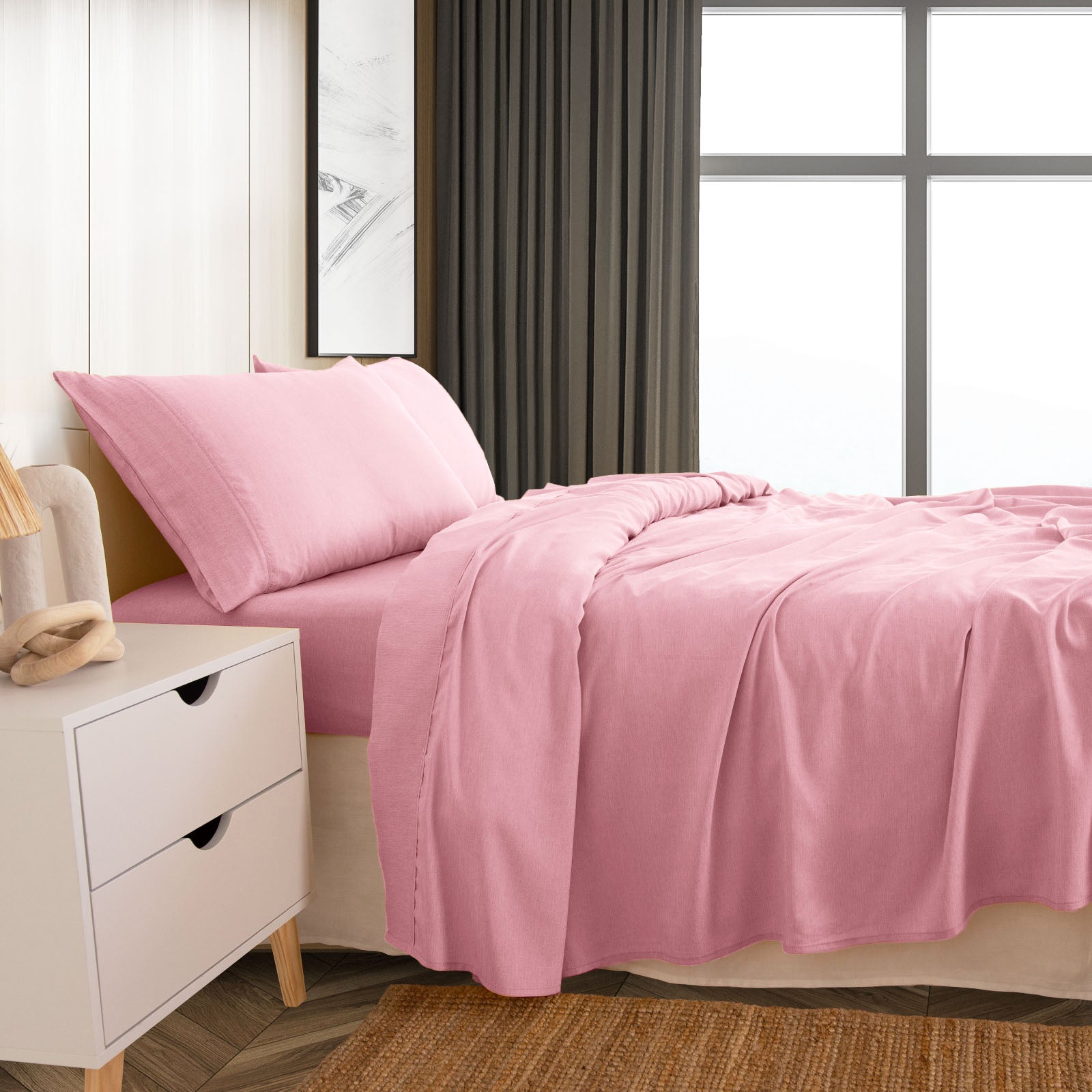 Royal Comfort Linen Sheet Set Premium Bedding Luxury Breathable Ultra Soft-Bed Linen-PEROZ Accessories