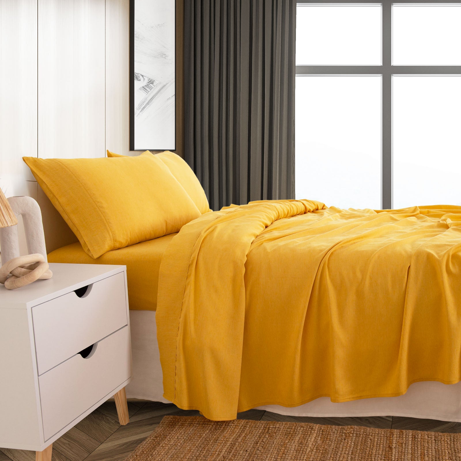 Royal Comfort Linen Sheet Set Premium Bedding Luxury Breathable Ultra Soft-Bed Linen-PEROZ Accessories