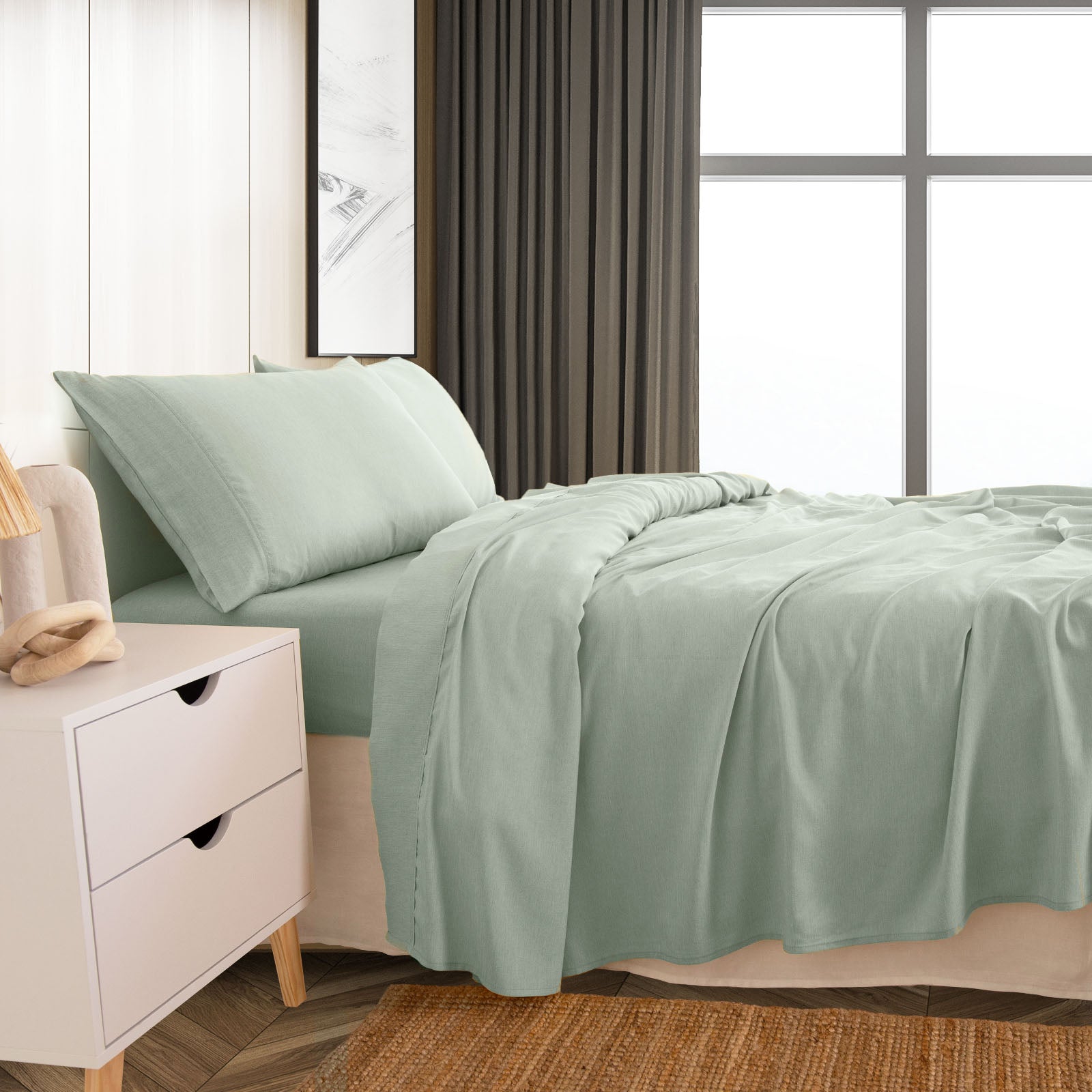 Royal Comfort Linen Sheet Set Premium Bedding Luxury Breathable Ultra Soft-Bed Linen-PEROZ Accessories