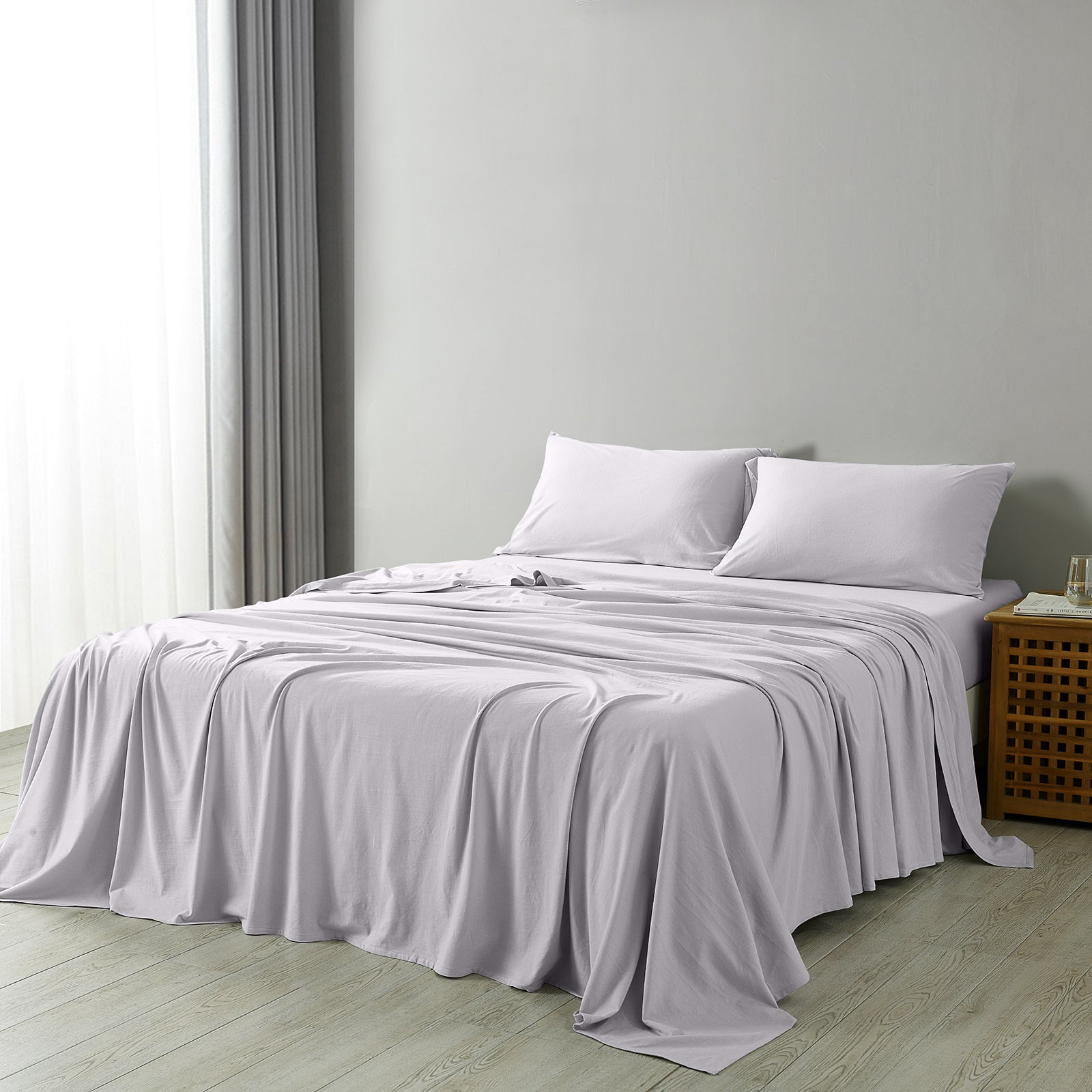 Royal Comfort 100% Jersey Cotton 4 Piece Sheet Set-Bed Linen-PEROZ Accessories
