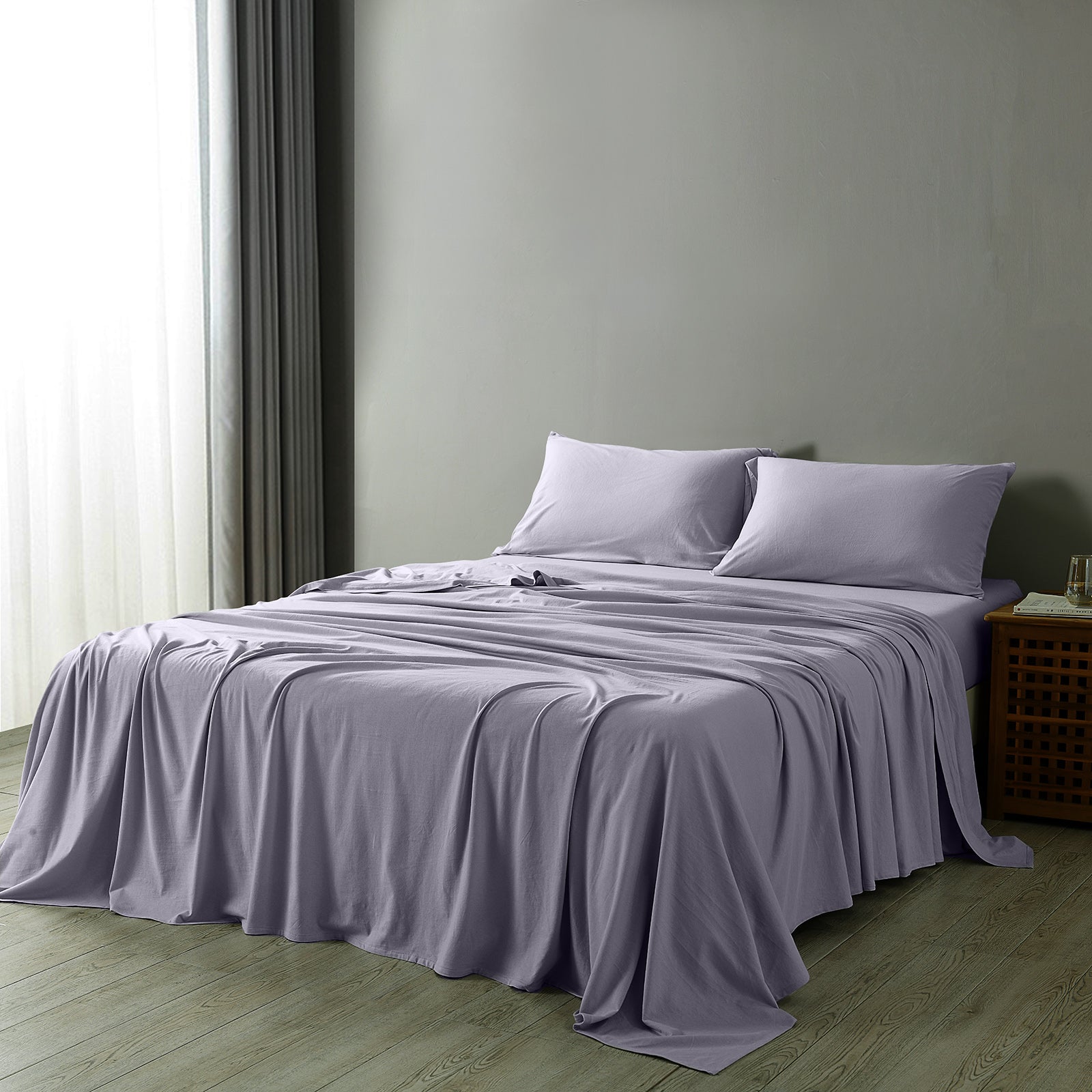 Royal Comfort 100% Jersey Cotton 4 Piece Sheet Set-Bed Linen-PEROZ Accessories