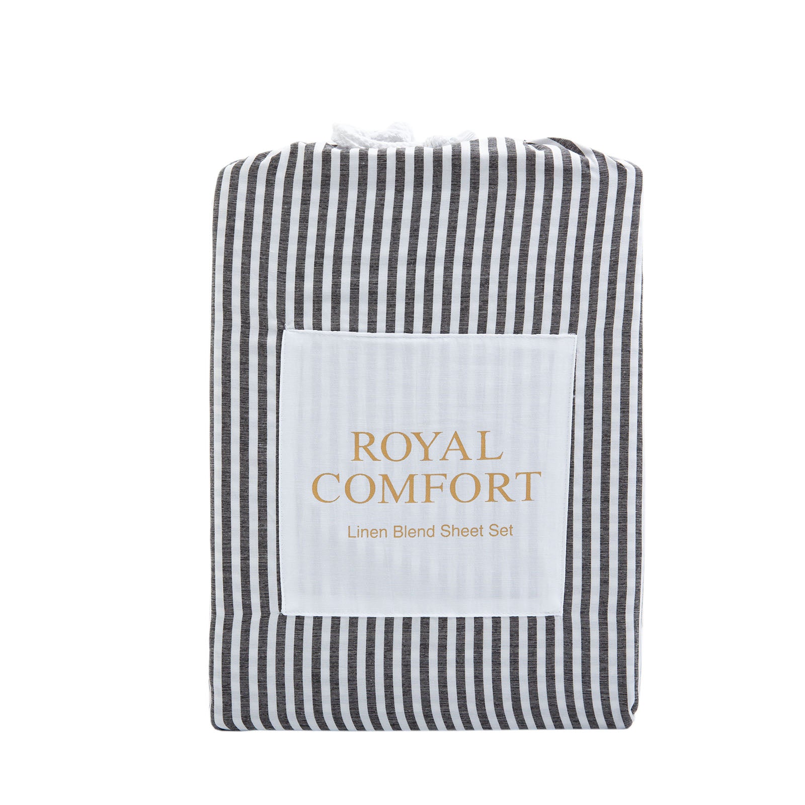Royal Comfort Stripes Linen Blend Sheet Set Bedding Luxury Breathable Ultra Soft-Bed Linen-PEROZ Accessories