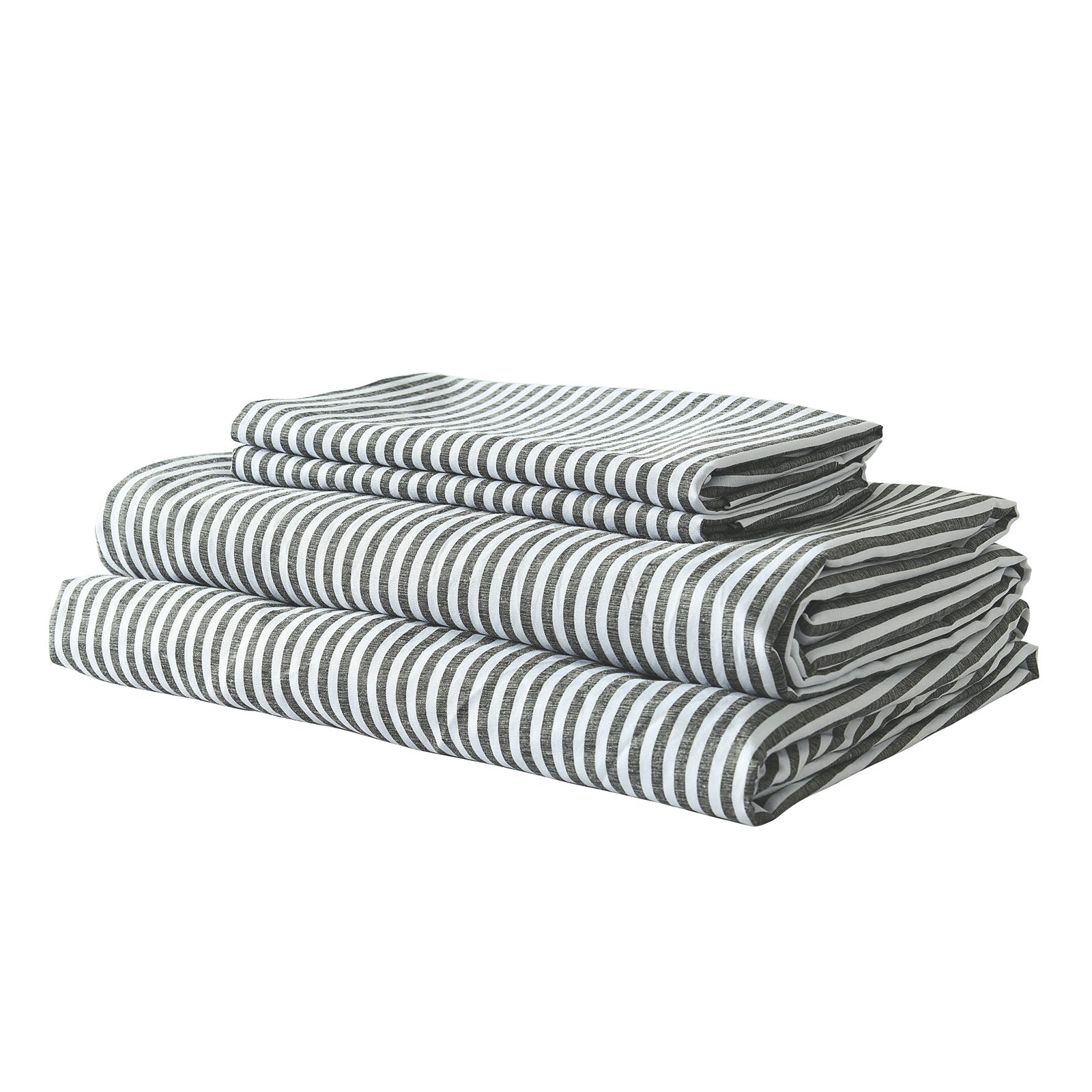 Royal Comfort Stripes Linen Blend Sheet Set Bedding Luxury Breathable Ultra Soft-Bed Linen-PEROZ Accessories