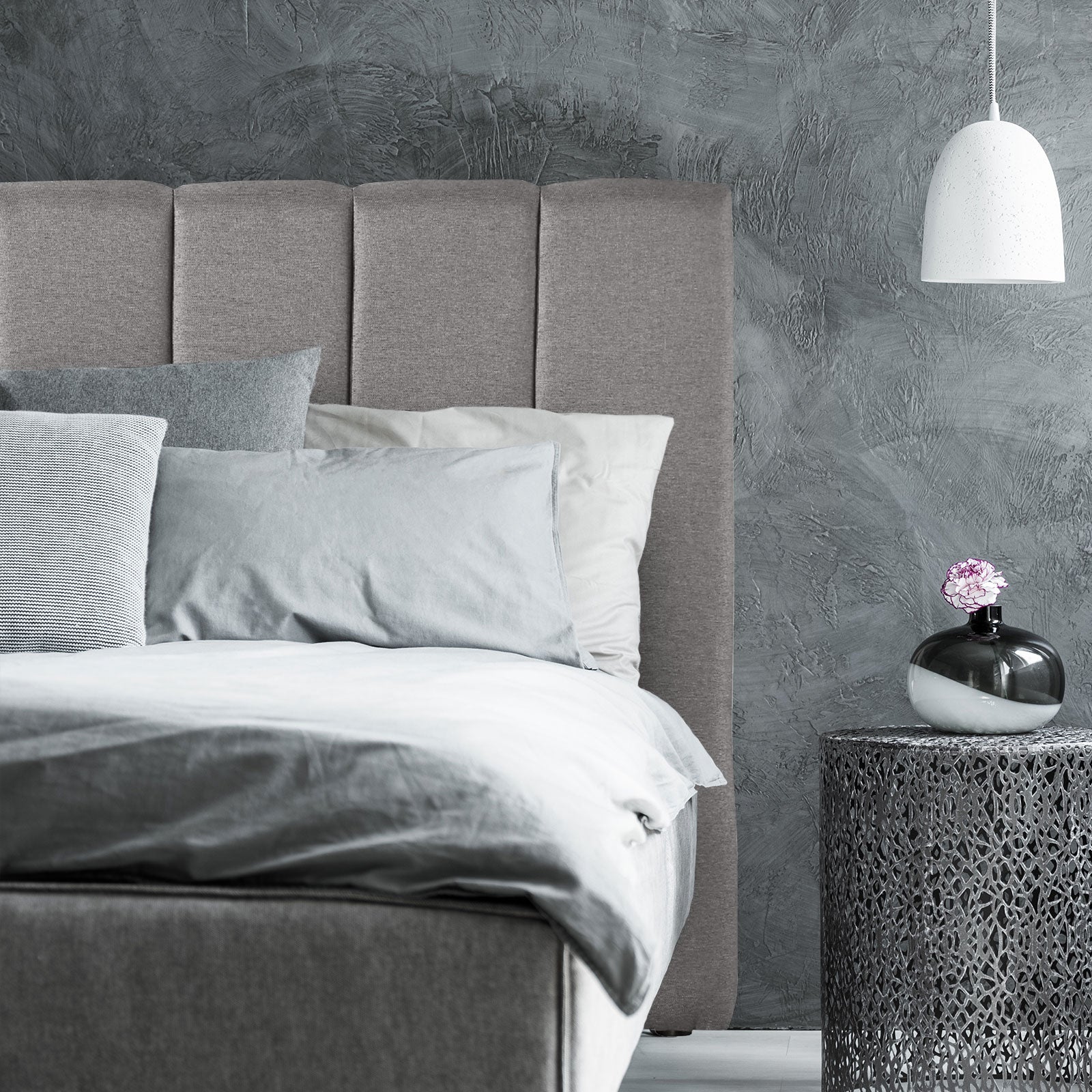 Milano Decor Valencia Bed Head Headboard Bedhead Upholstered-Bed Frames & Bases-PEROZ Accessories