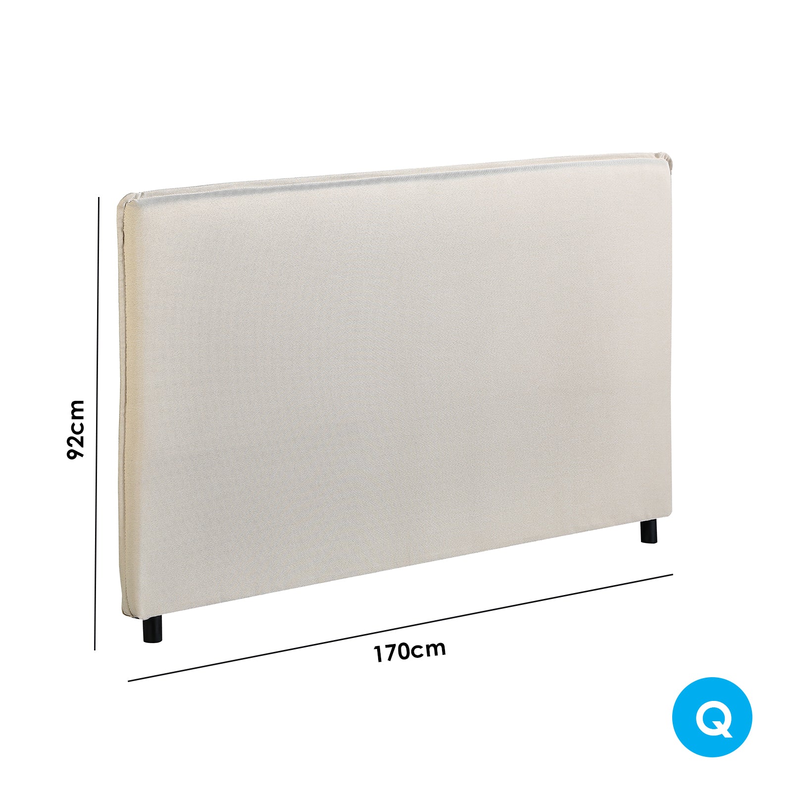 Milano Decor Malaga Bed Head Headboard Bedhead Upholstered-Bed Frames & Bases-PEROZ Accessories