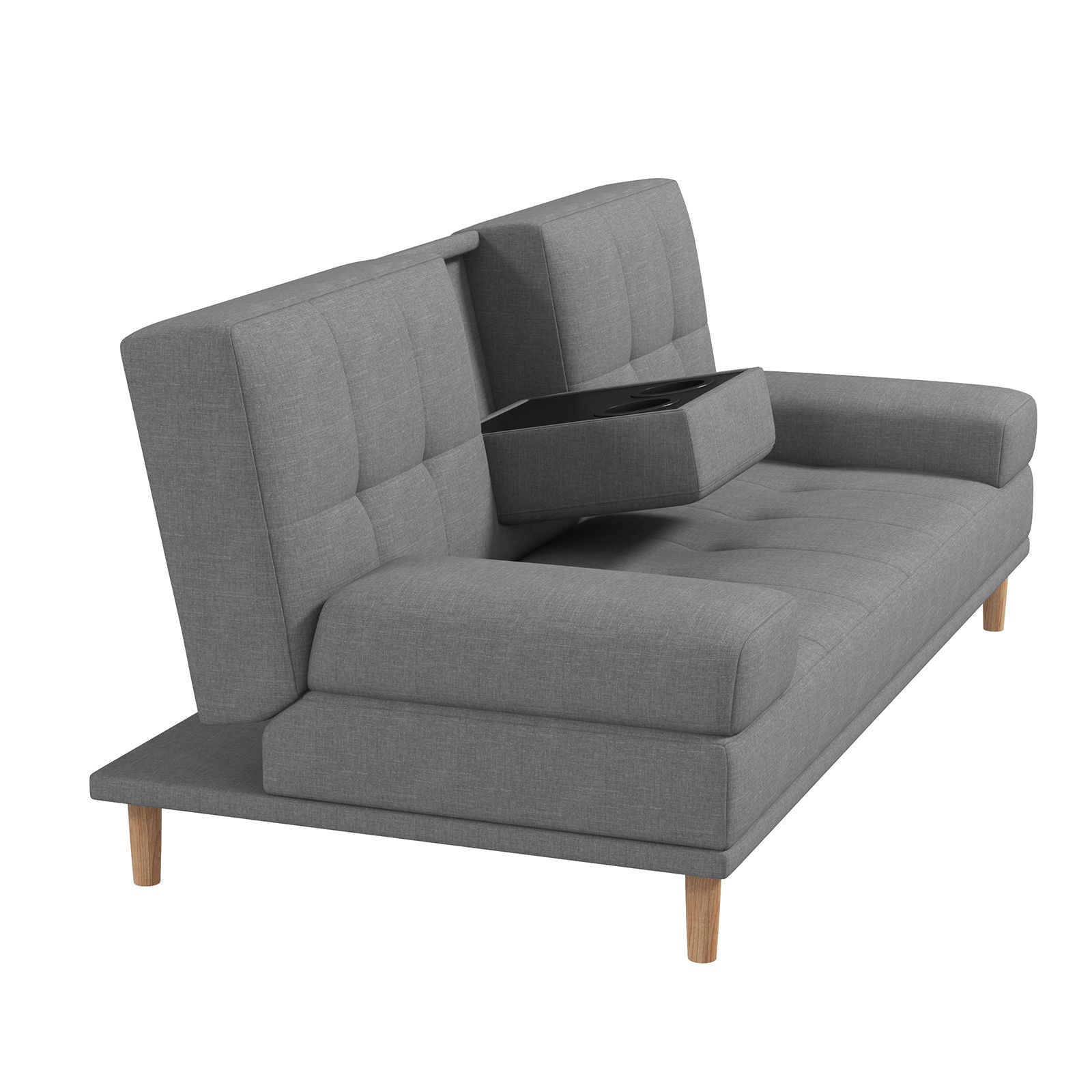 Casa Decor Mendoza 2 in 1 Sofa Bed Couch Pull Down Cupholder 3 Seats Futon-Sofas & Sofa Beds-PEROZ Accessories