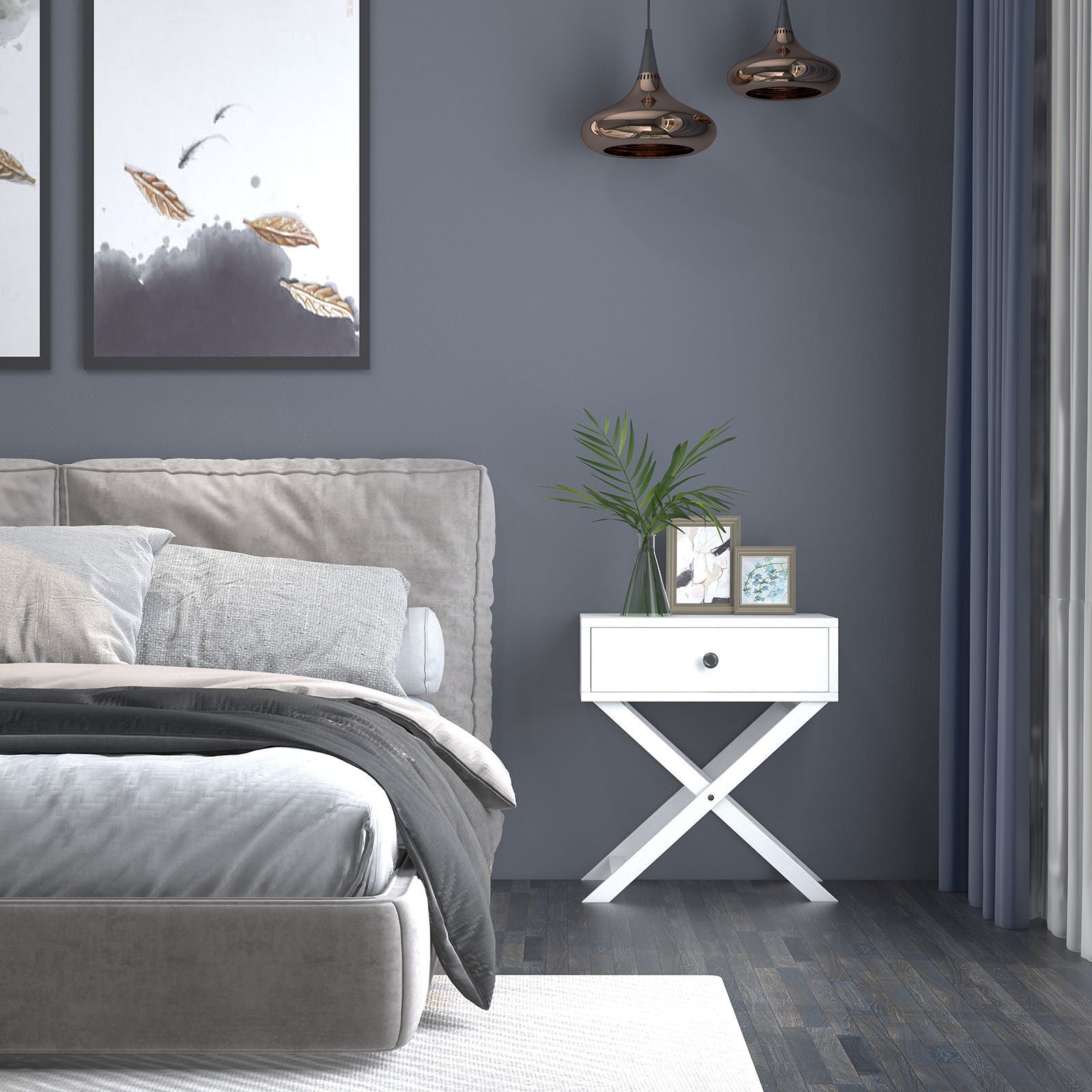 Milano Decor Bedside Table Surry Hills Storage Cabinet Bedroom-Bedside Tables-PEROZ Accessories