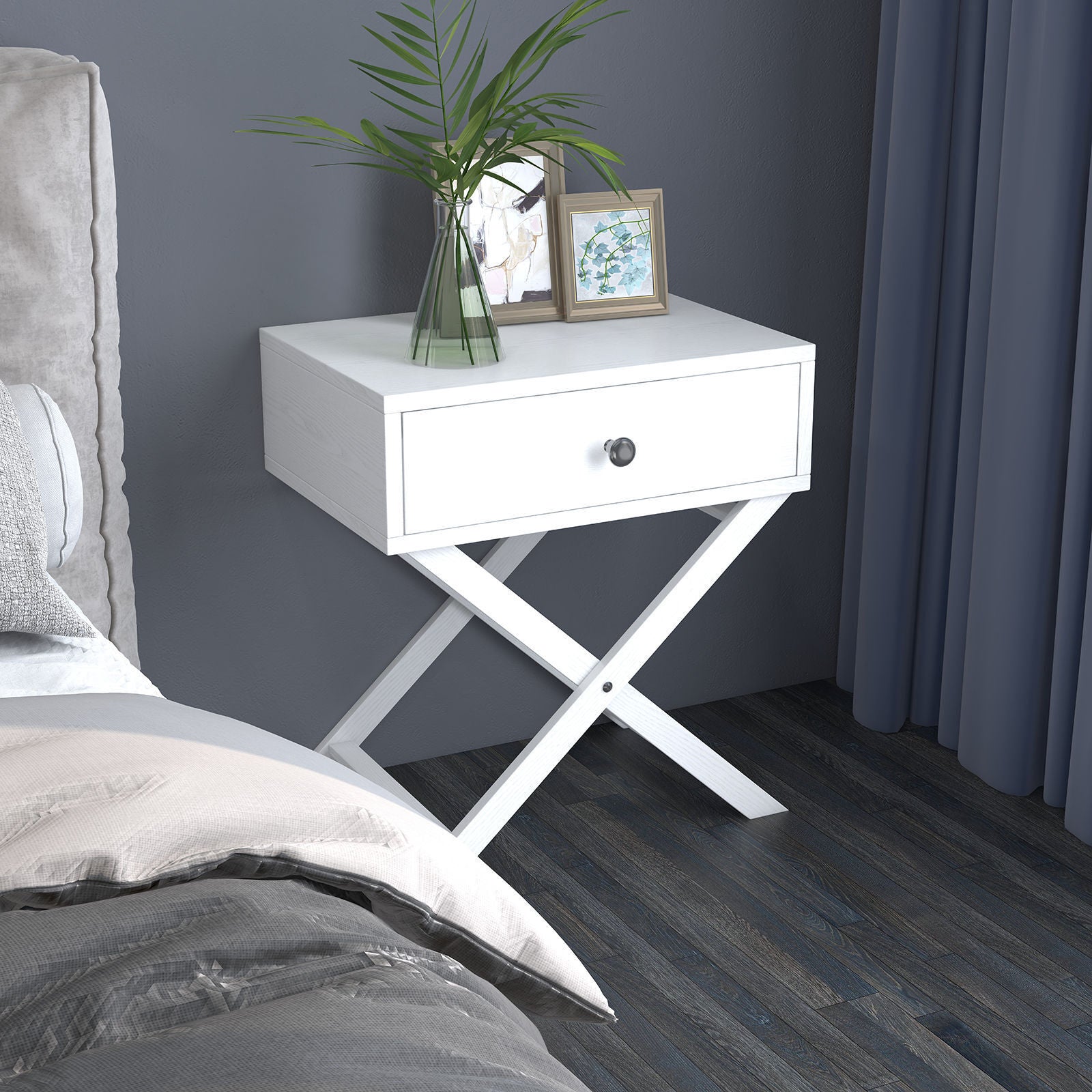 Milano Decor Bedside Table Surry Hills Storage Cabinet Bedroom-Bedside Tables-PEROZ Accessories