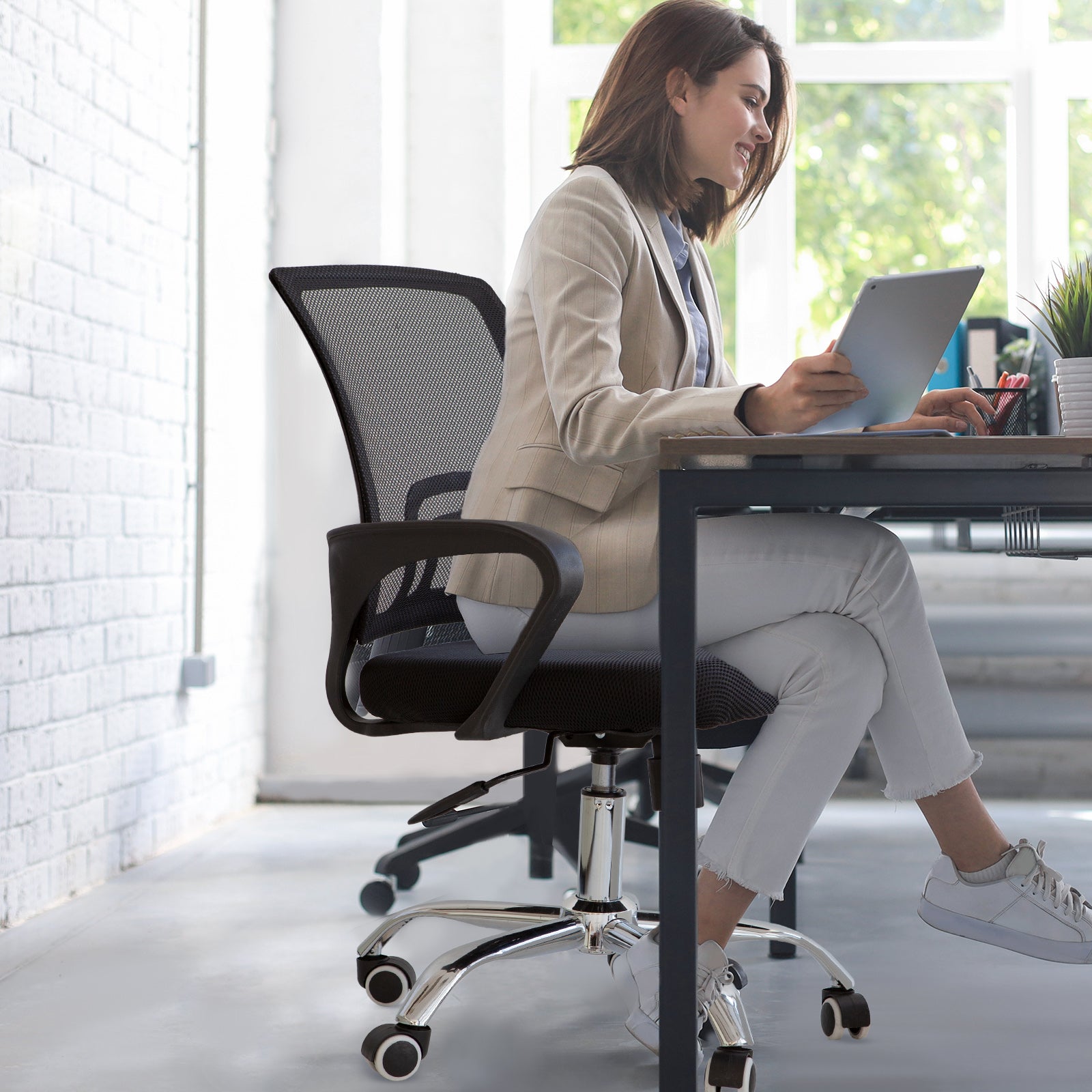 Milano Office Chair Home Computer Work Executive Mesh Adjustable-Office Chairs-PEROZ Accessories