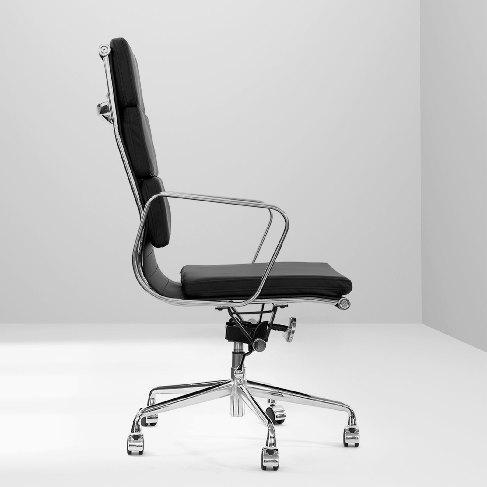 Milano Premium Office Executive Computer Chair PU Leather Steel Chrome-Office Chairs-PEROZ Accessories