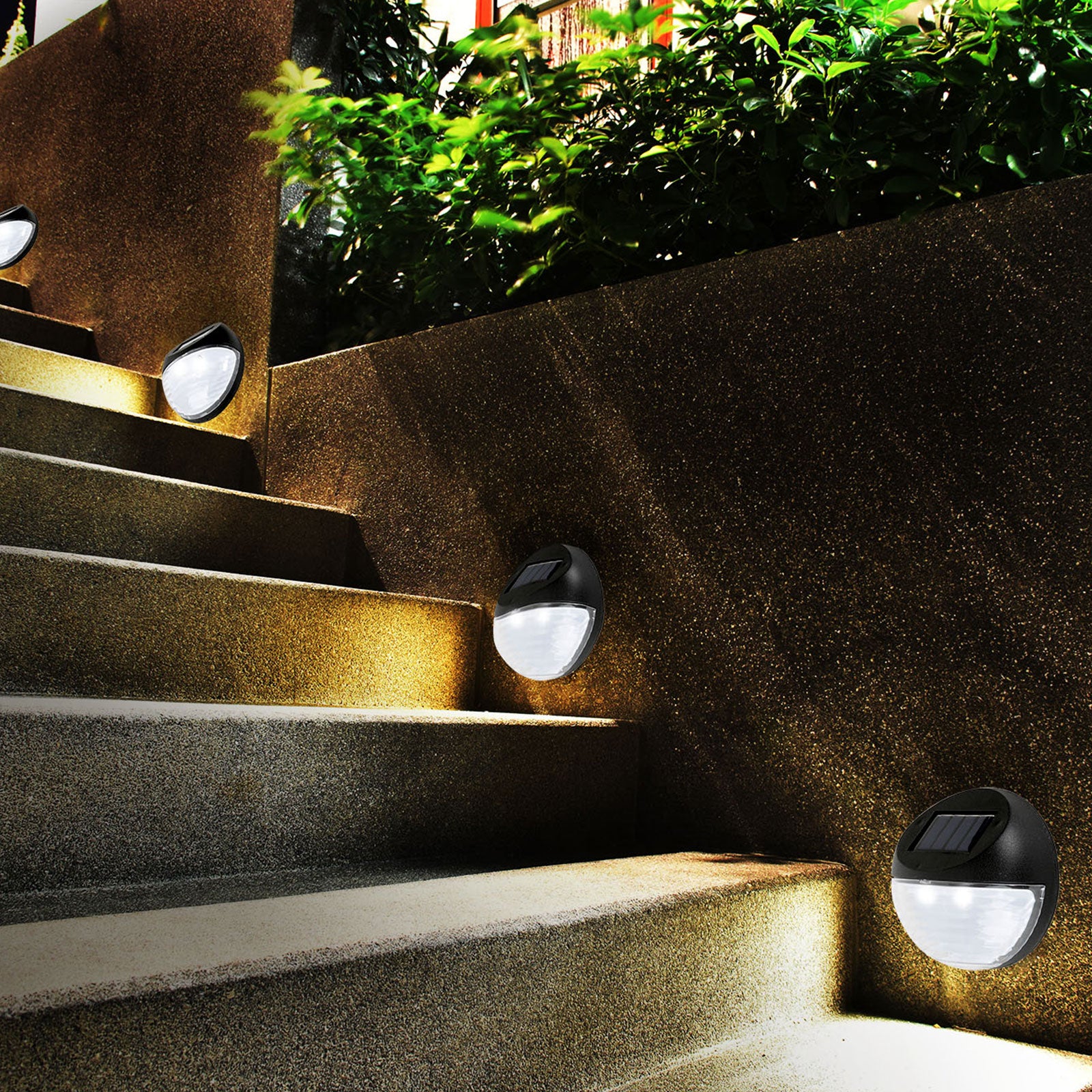 Utmark 8 Pack Round Solar LED Solar Fence Lights Outdoor Lighting Pathway Wall-Outdoor Lights-PEROZ Accessories