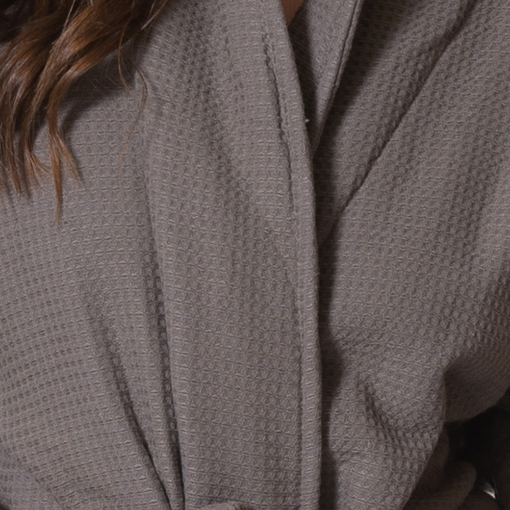Royal Comfort 100% Cotton Bathrobe Waffle Unisex Ultra Soft Absorbent Durable-Lingerie, Sleepwear & Loungewear-PEROZ Accessories