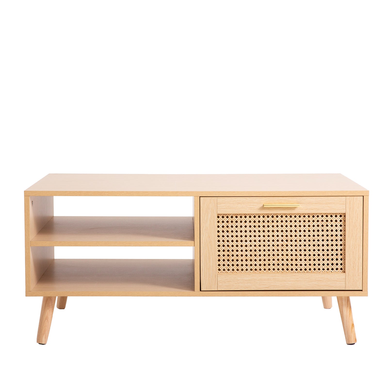 Casa Decor Santiago Rattan Coffee Table Storage Drawer Furniture Wooden-Tables-PEROZ Accessories