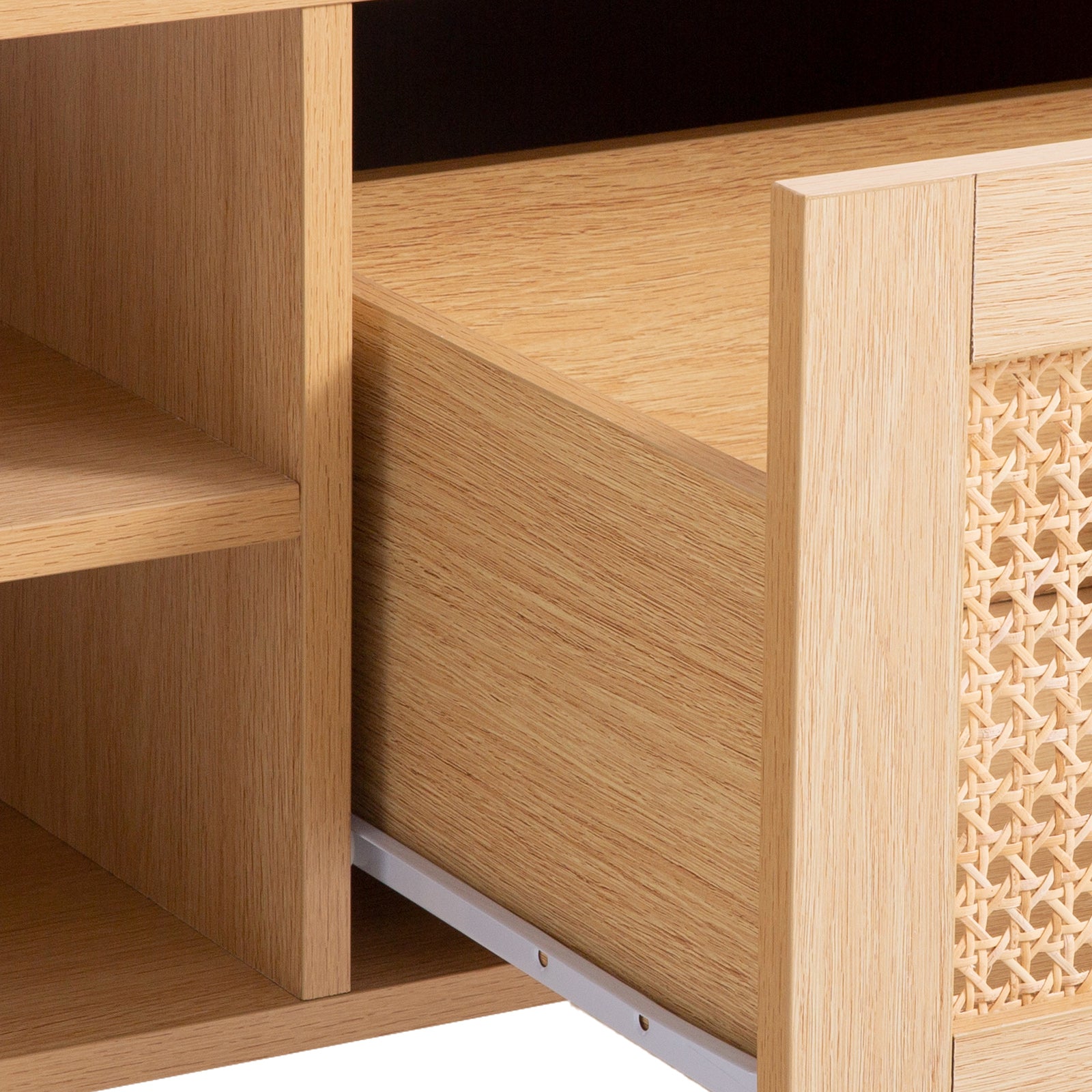 Casa Decor Santiago Rattan Coffee Table Storage Drawer Furniture Wooden-Tables-PEROZ Accessories