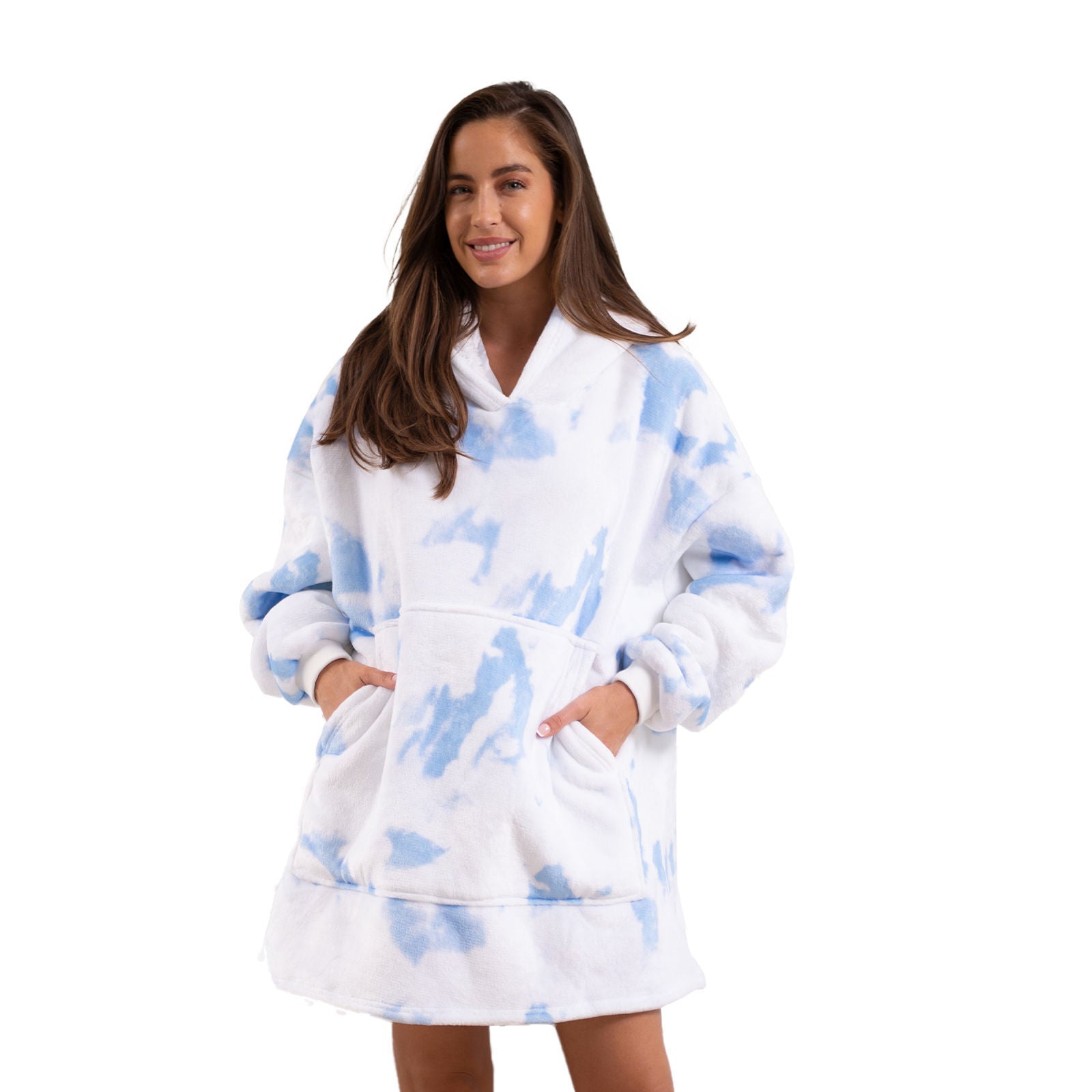 Royal Comfort Premium Snug Hoodie Nightwear Super Soft Reversible Fleece 750GSM-Lingerie, Sleepwear & Loungewear-PEROZ Accessories