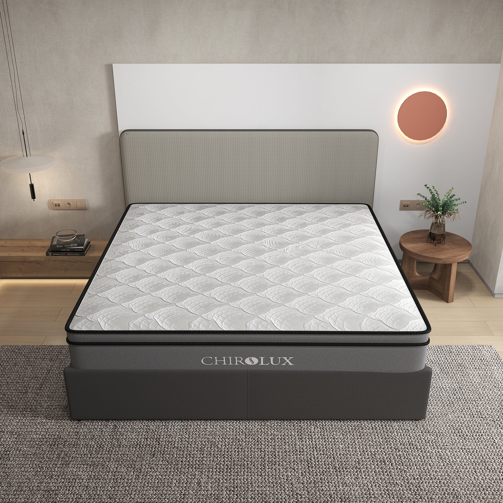 Chiro Lux Cooling Latex Foam Pocket Spring Mattress 5 Zone Medium Firmness-Mattresses & Futons-PEROZ Accessories