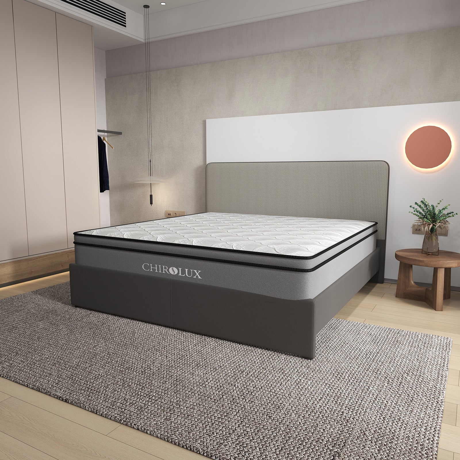 Chiro Lux Cooling Latex Foam Pocket Spring Mattress 5 Zone Medium Firmness-Mattresses & Futons-PEROZ Accessories