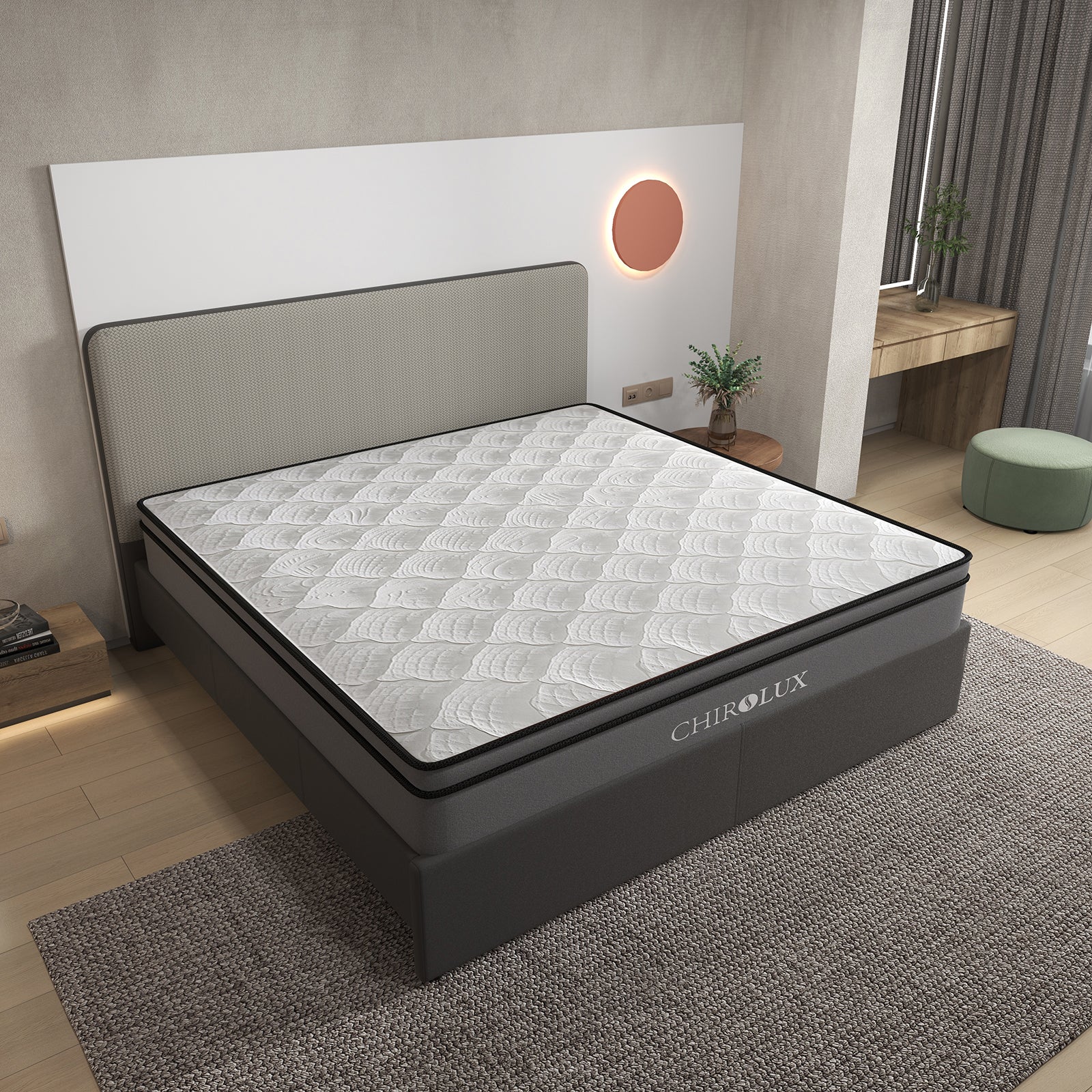 Chiro Lux Cooling Latex Foam Pocket Spring Mattress 5 Zone Medium Firmness-Mattresses & Futons-PEROZ Accessories