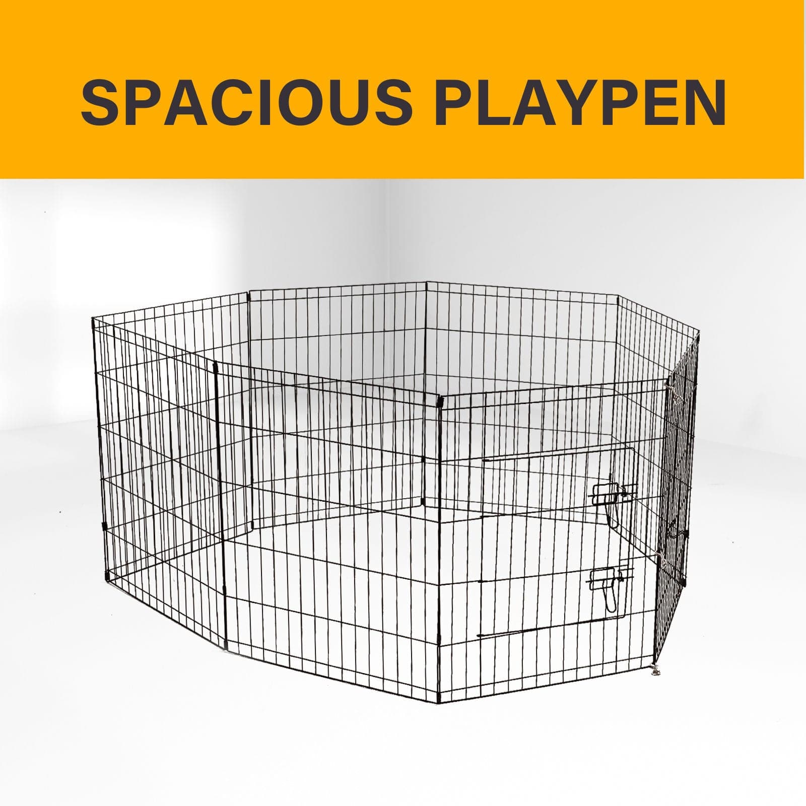 4Paws 8 Panel Playpen Puppy Exercise Fence Cage Enclosure Pets-Crates, Houses & Pens-PEROZ Accessories