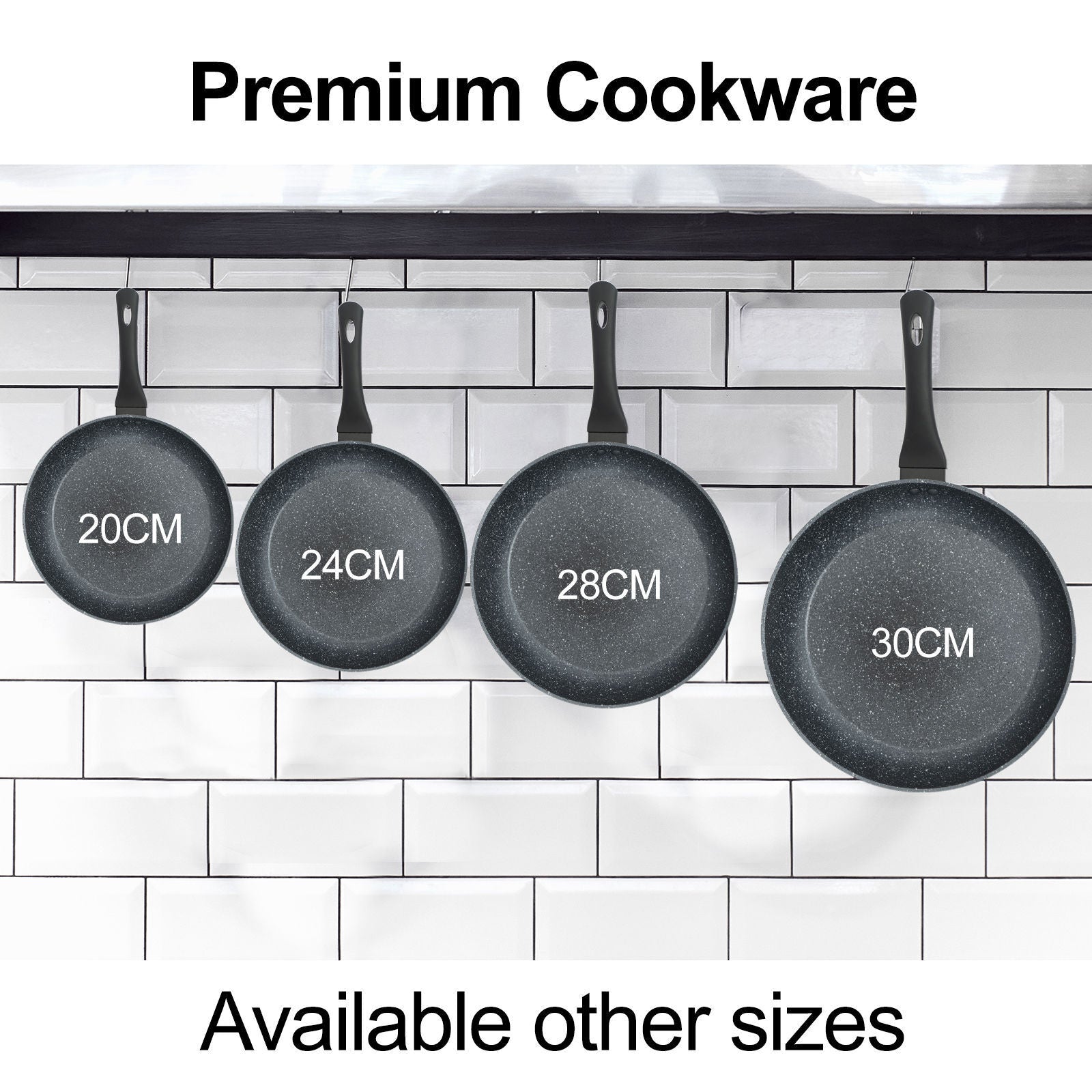 Stone Chef Forged Frying Pan Cookware Kitchen Fry Pan - 24cm-Cookware-PEROZ Accessories