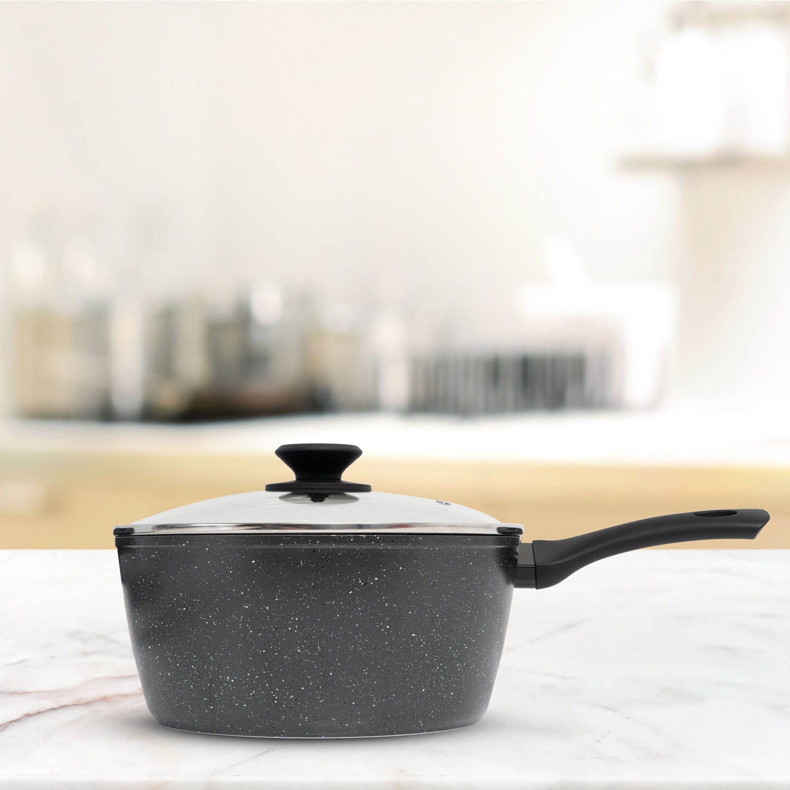 Stone Chef Forged Saucepan With Lid Cookware Kitchen-Cookware-PEROZ Accessories